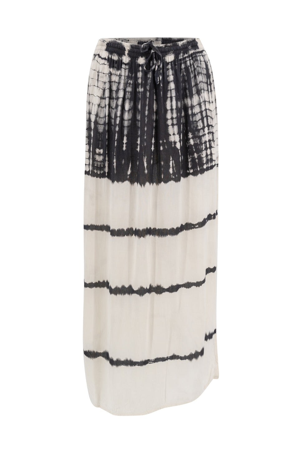 Falda bohemia en tie dye negro de ibzmode, Marcas de Ibiza