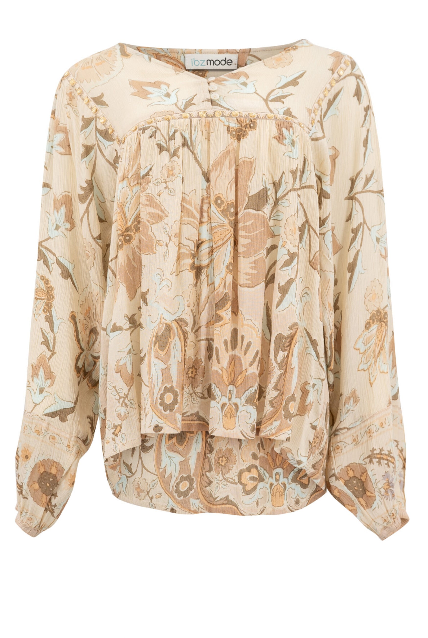 Bohemian blouse in natural from ibzmode, Brands of Ibiza
