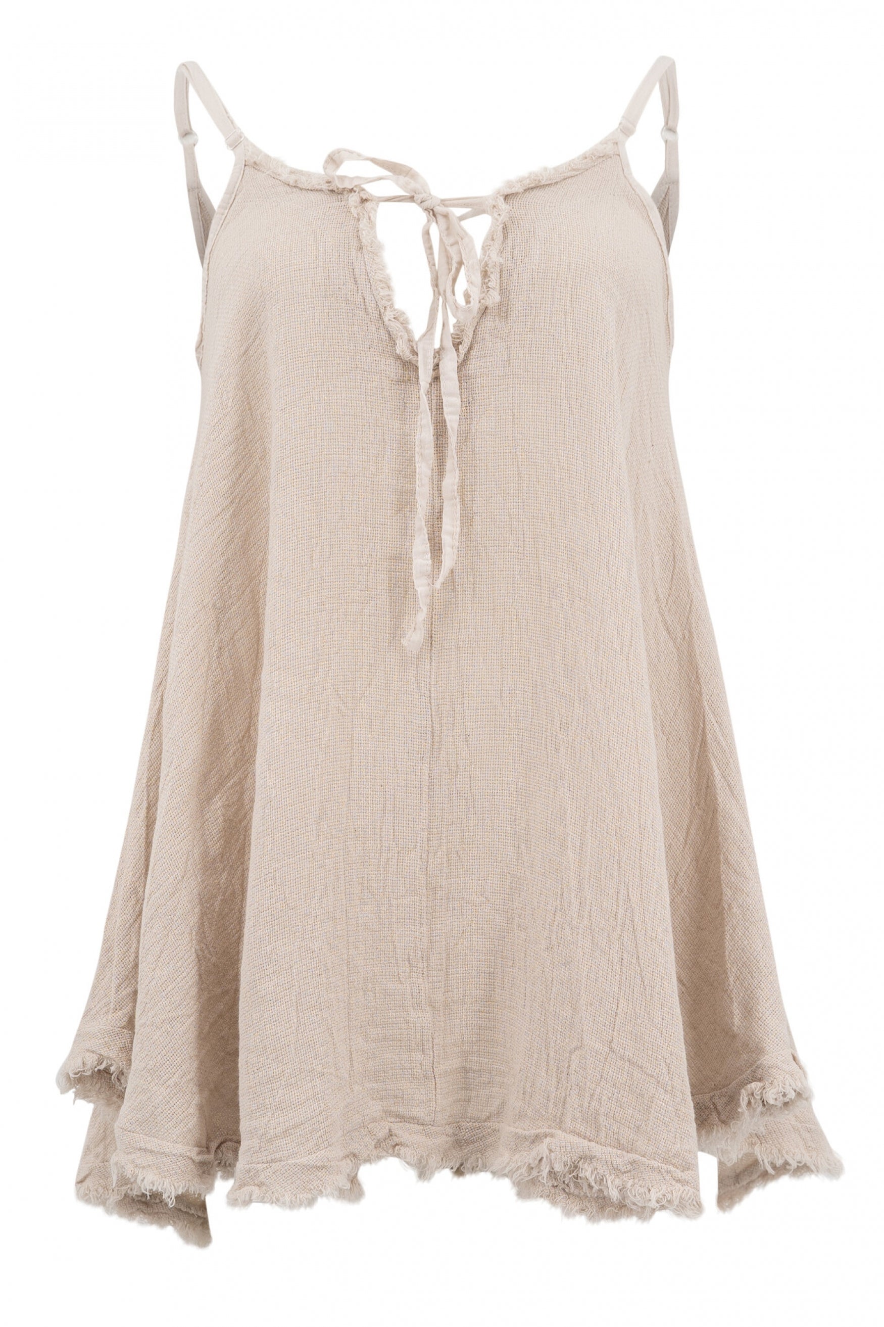 Bohemian top in sand van ibzmode, Brands of Ibiza