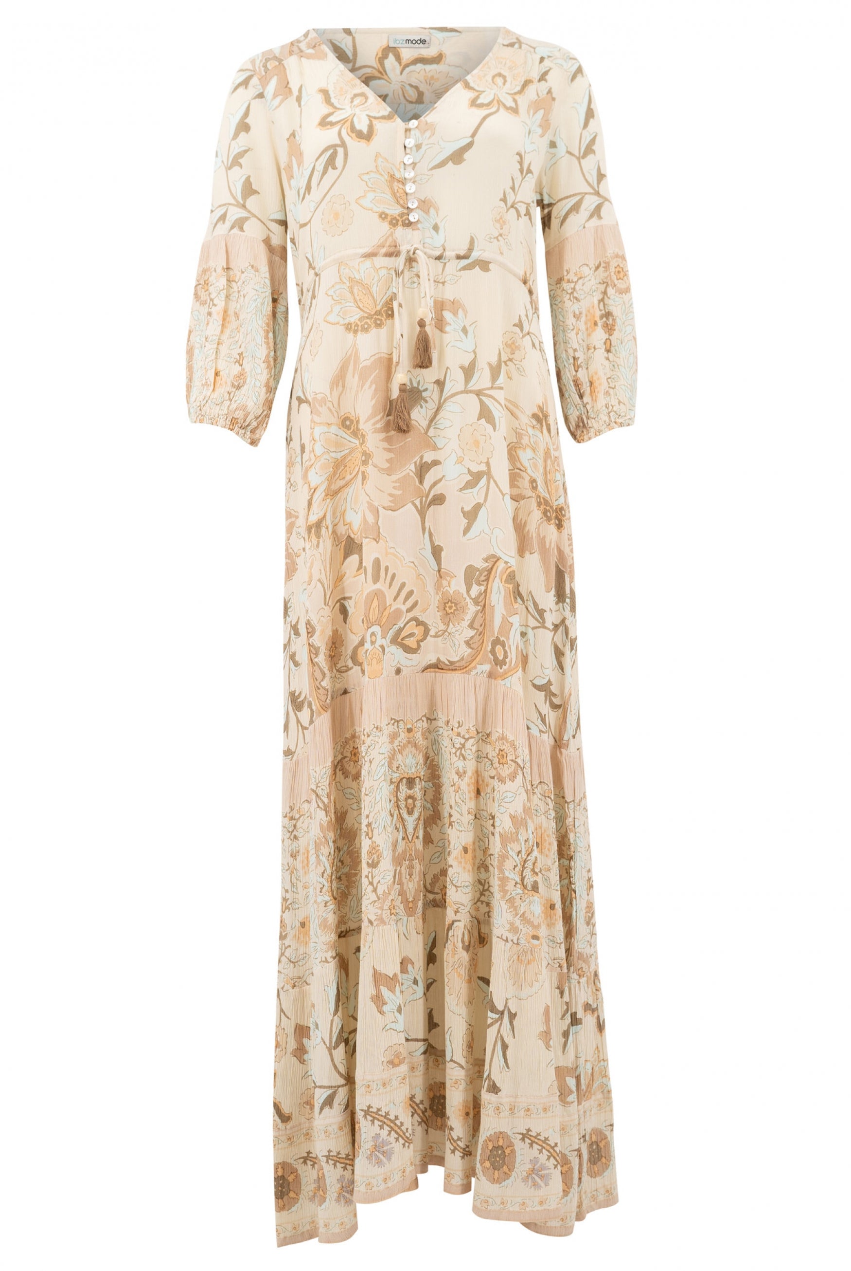 Bohemian dress in natural from ibzmode, Brands of Ibiza