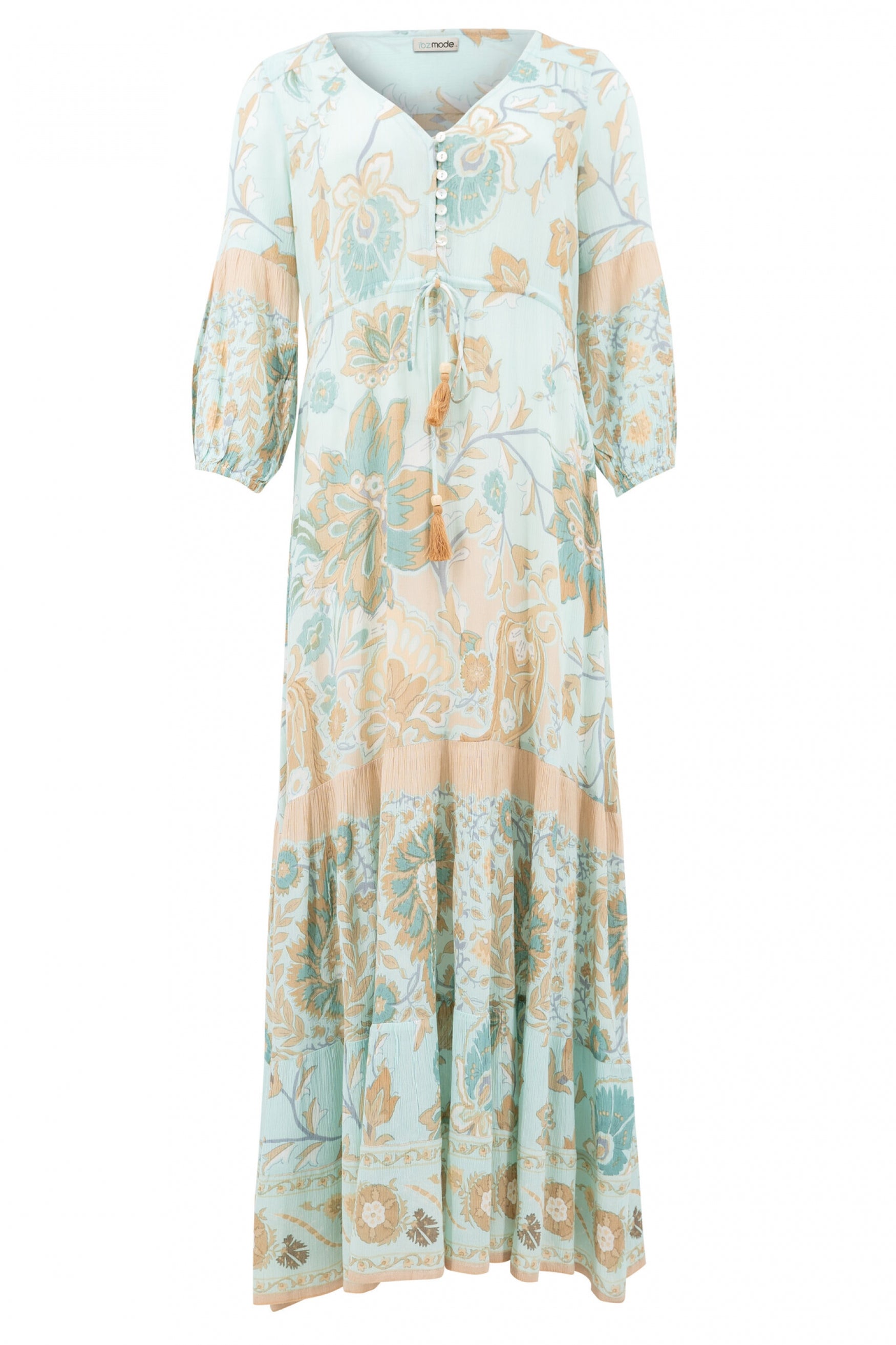 Bohemian dress in aqua from ibzmode, Brands of Ibiza