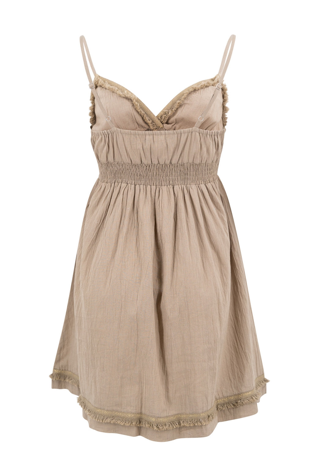 Bohemian dress in taupe from ibzmode, Brands of Ibiza