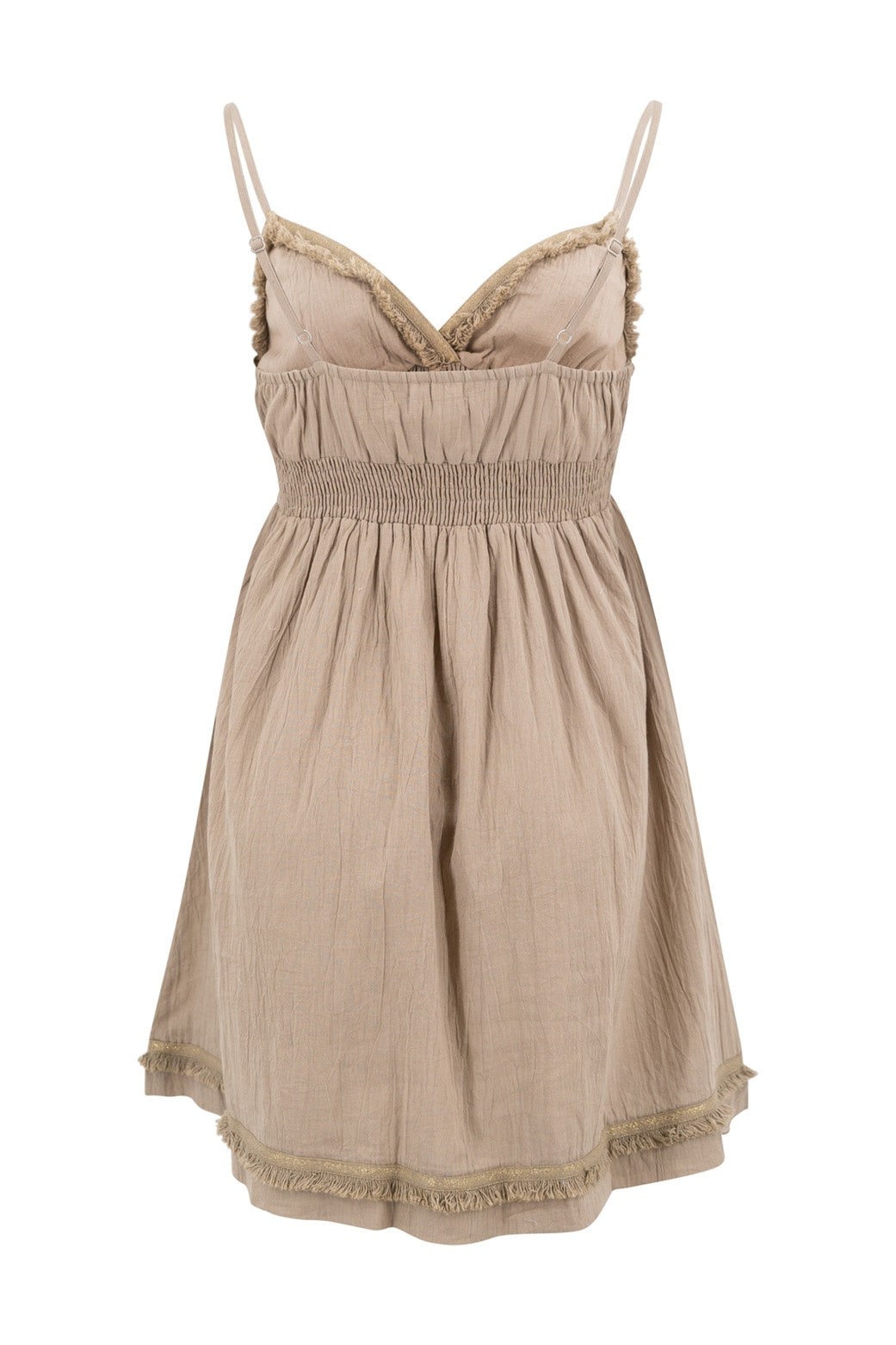 Bohemian jurk in taupe van ibzmode, Brands of Ibiza