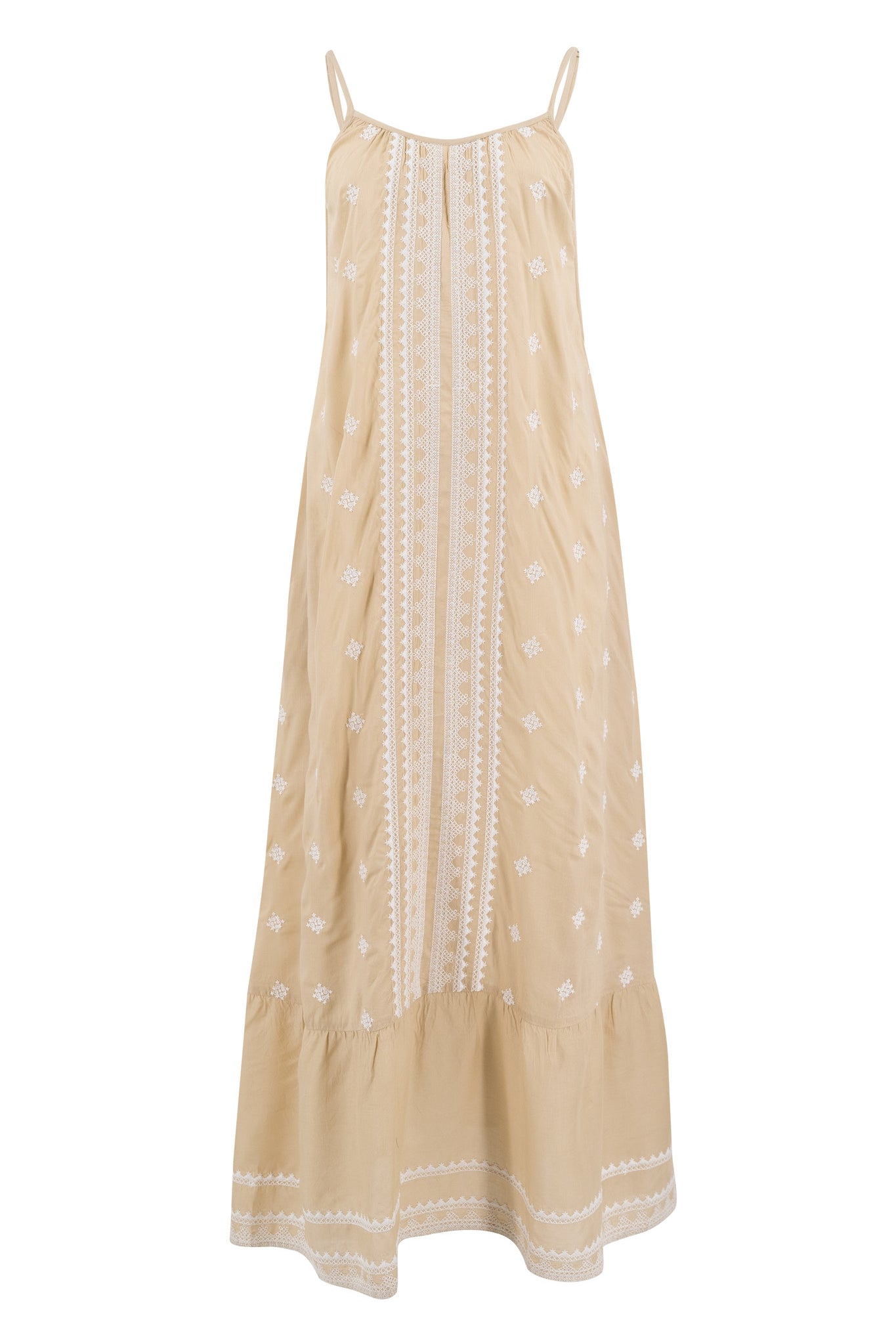 Bohemian jurk in sand van ibzmode, Brands of Ibiza