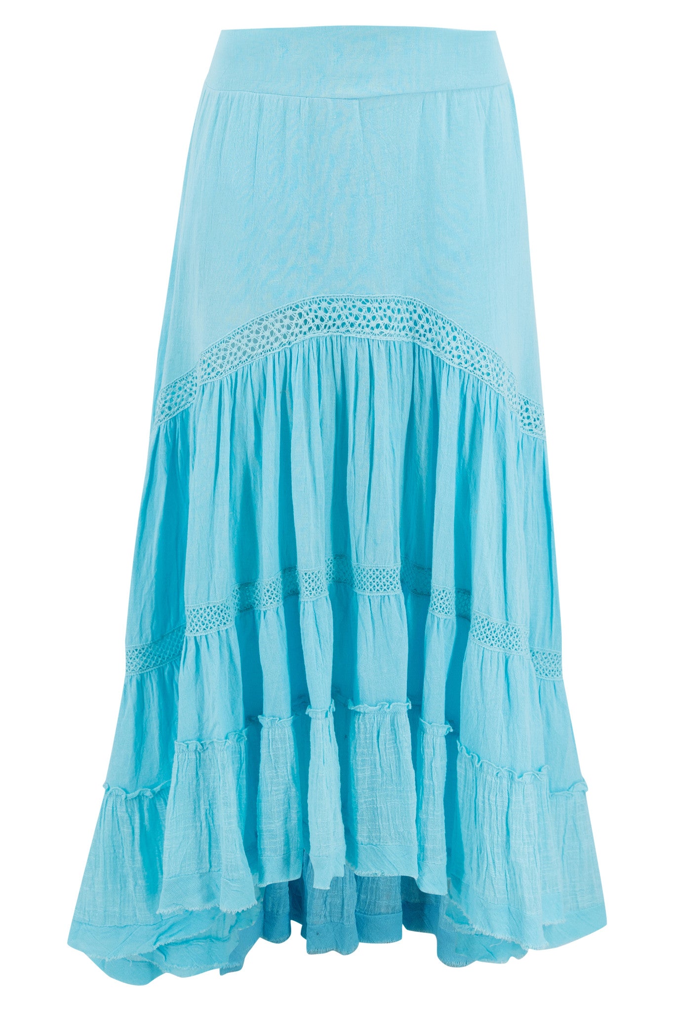 Bohemian rok in aqua van ibzmode, Brands of Ibiza
