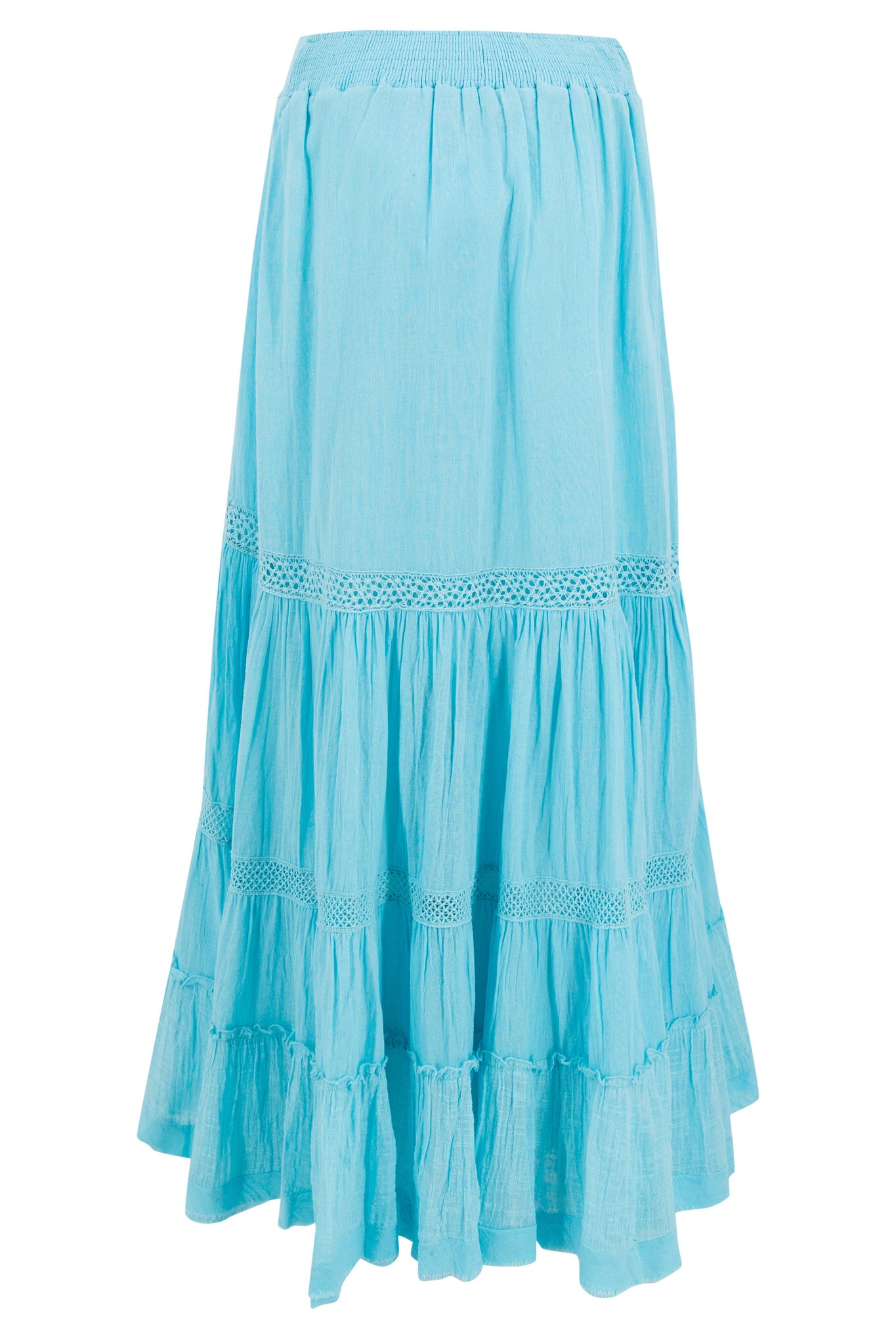 Bohemian rok in aqua van ibzmode, Brands of Ibiza