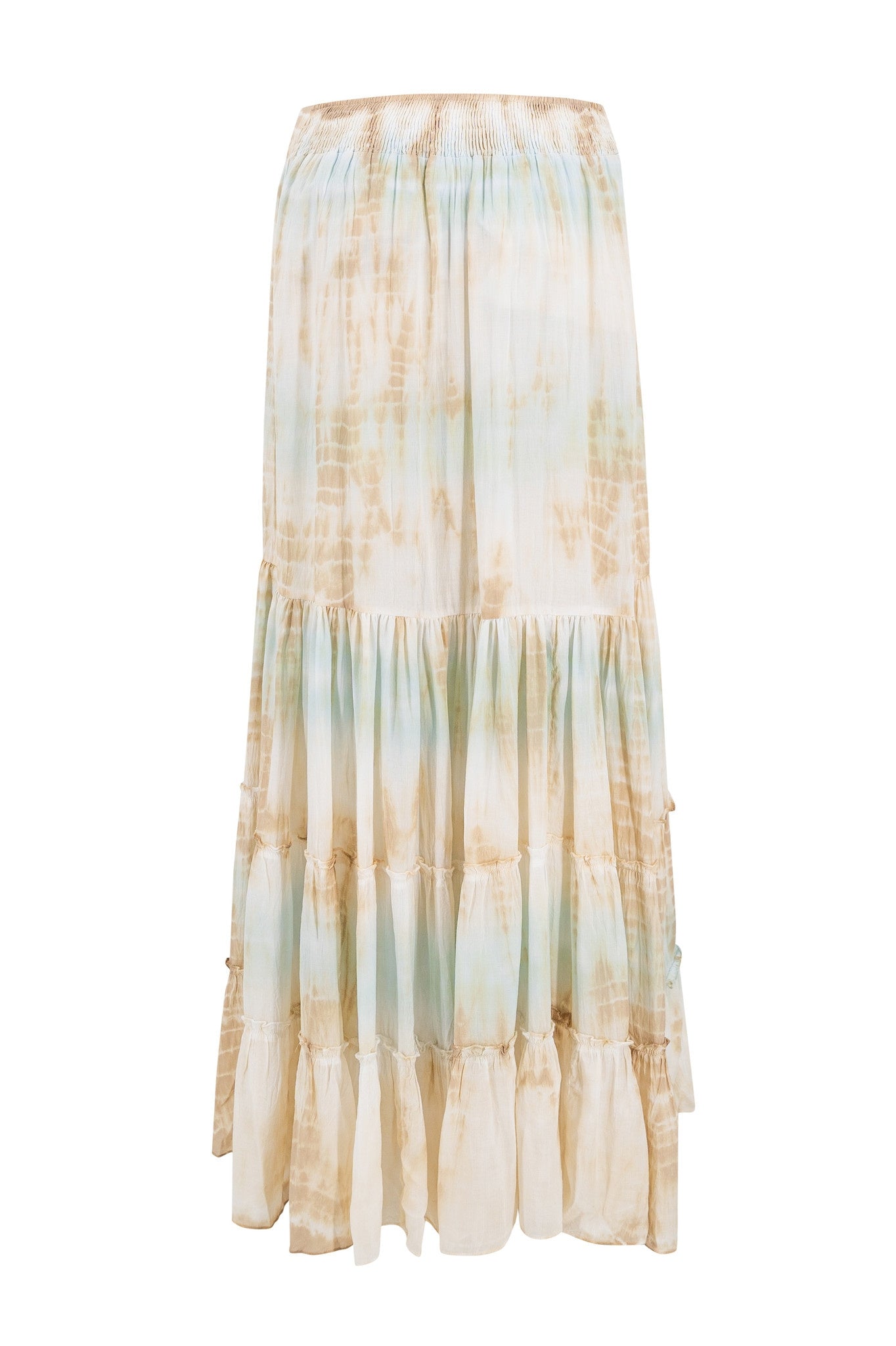 Bohemian rok in tie dye mint van ibzmode, Brands of Ibiza