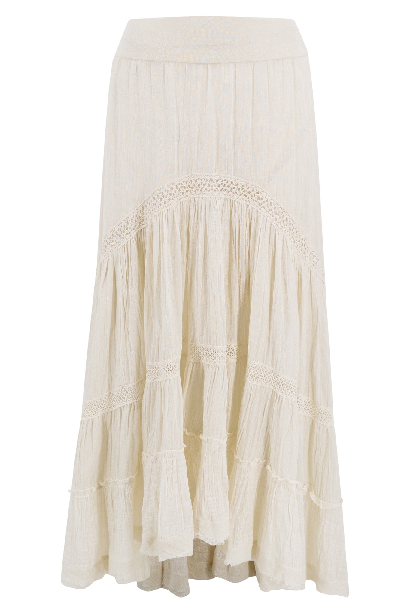 Falda bohemia en beige de ibzmode, Marcas de Ibiza