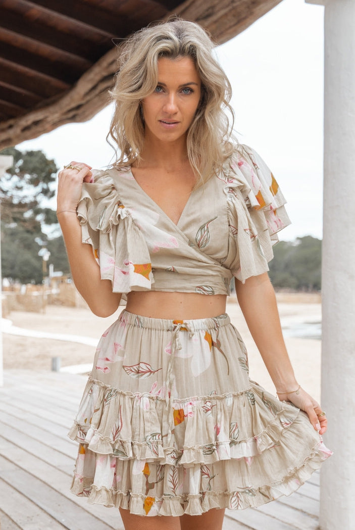 Falda bohemia en arena de ibzmode, Marcas de Ibiza