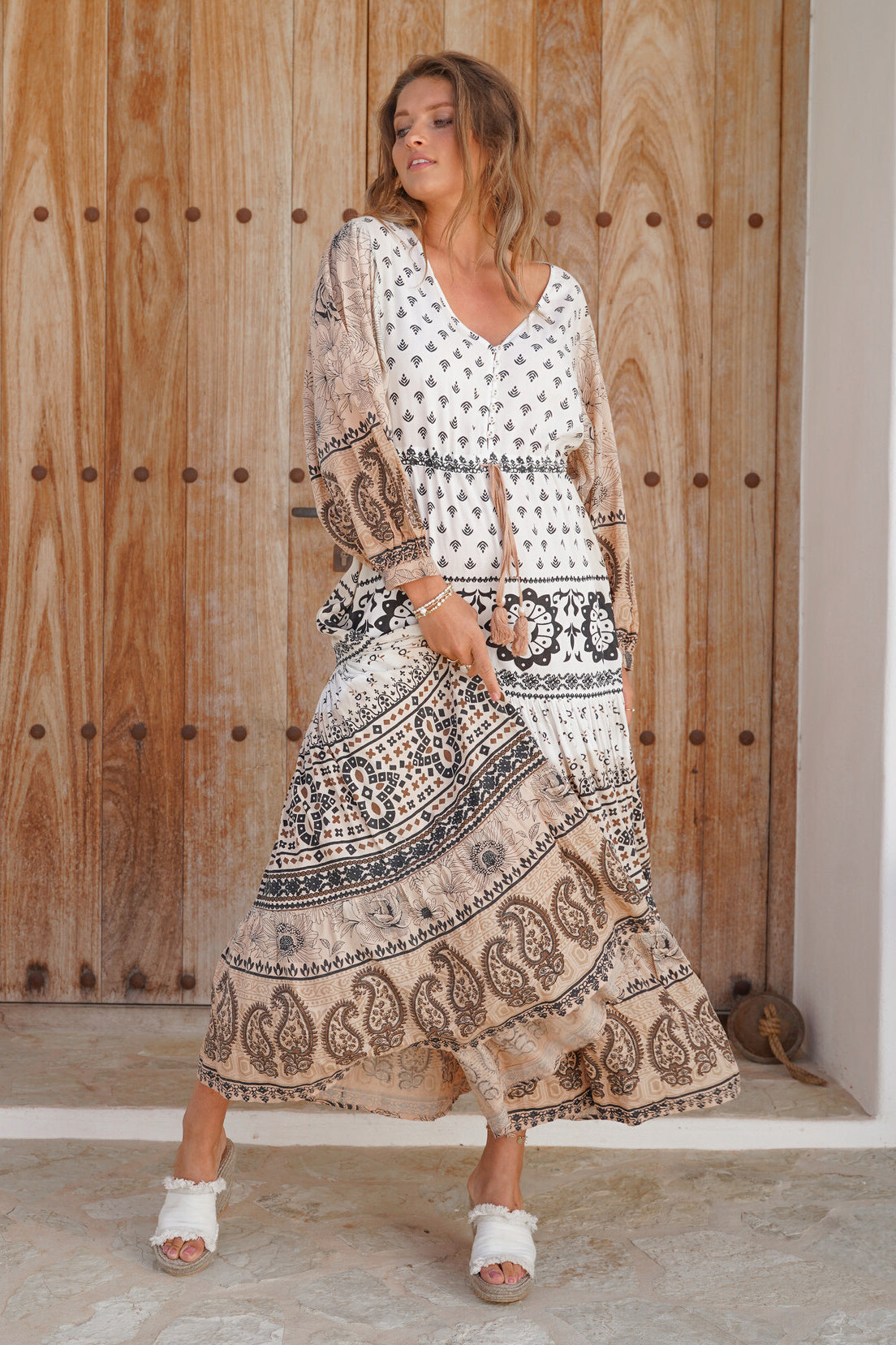 Bohemian jurk in peach van ibzmode, Brands of Ibiza
