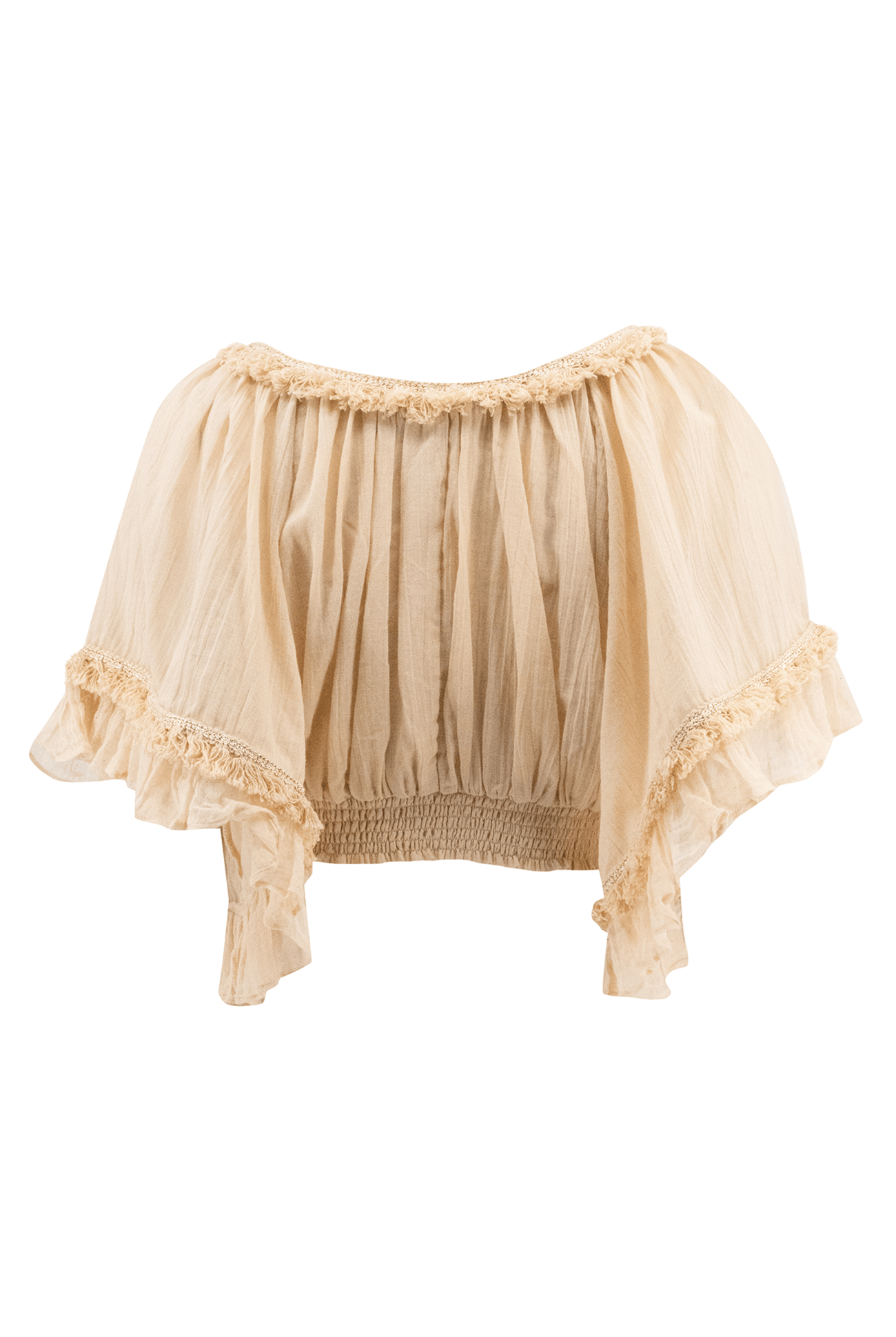 Bohemian top in peach van ibzmode, Brands of Ibiza