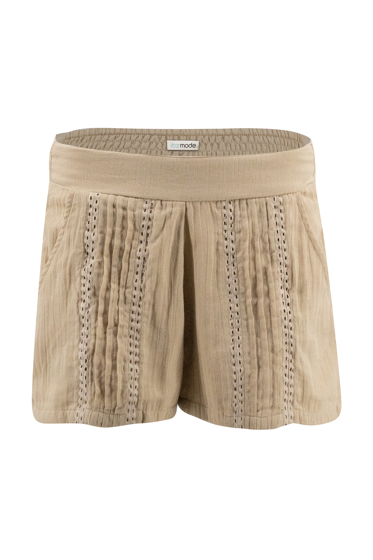 Pantalon bohème couleur sable de la marque ibzmode, Brands of Ibiza