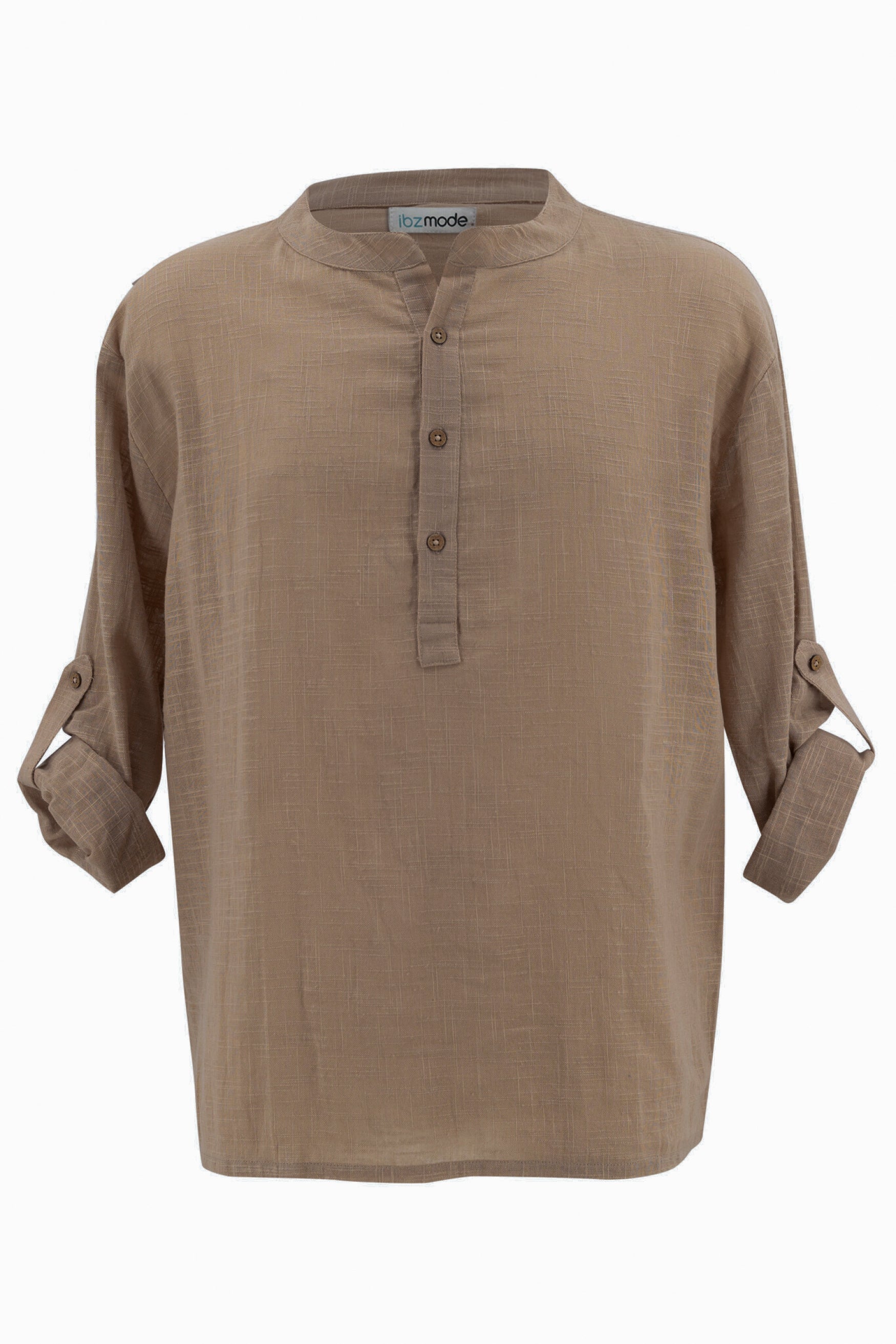 Taupe Bohemian blouse by ibzmode, Brands of Ibiza