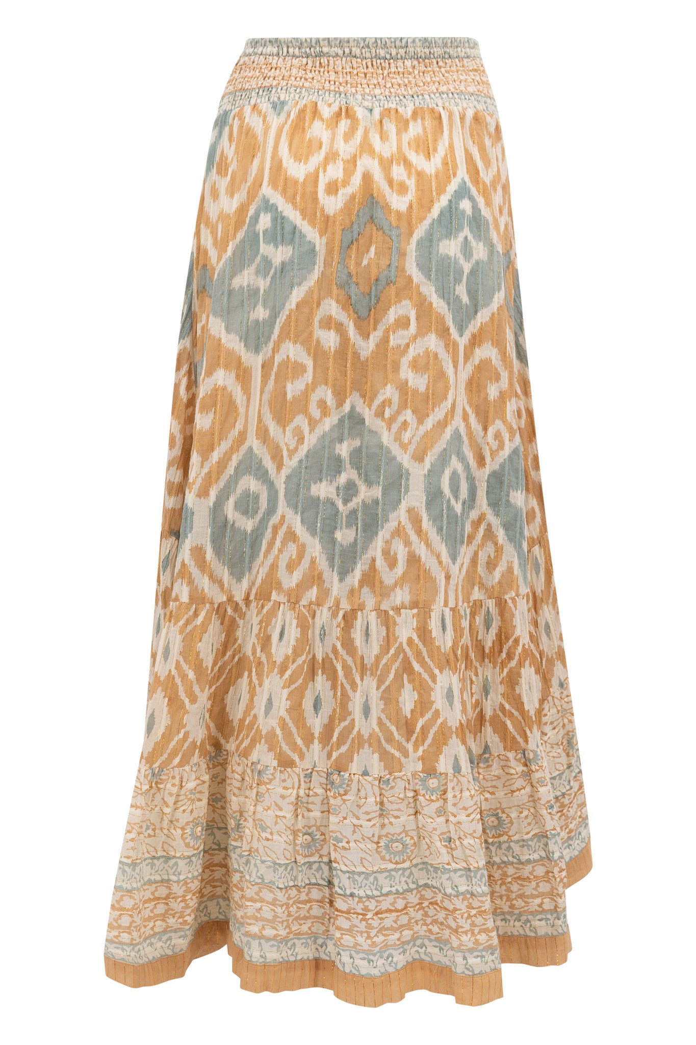 Bohemian rok in camel van ibzmode, Brands of Ibiza