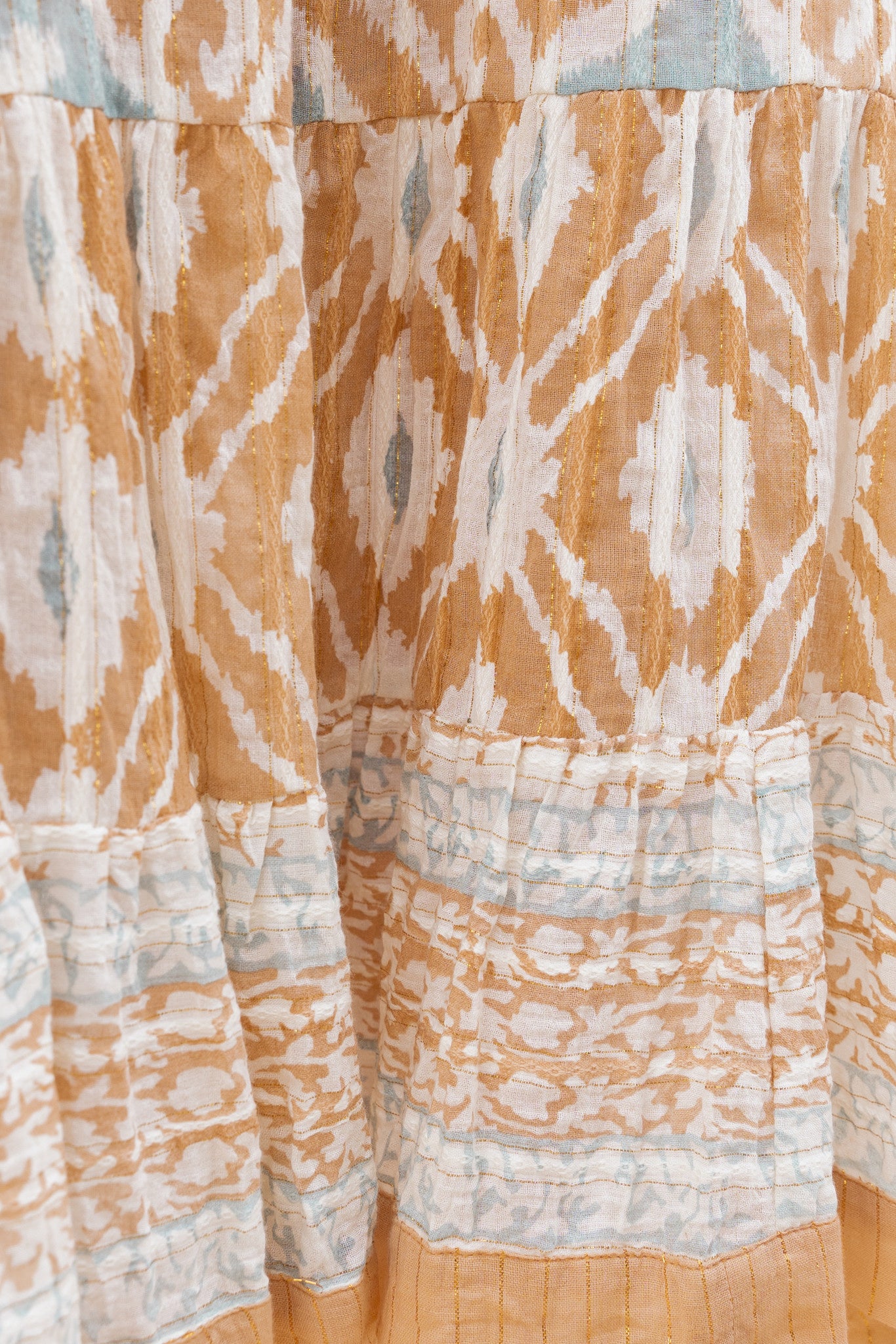 Bohemian rok in camel van ibzmode, Brands of Ibiza