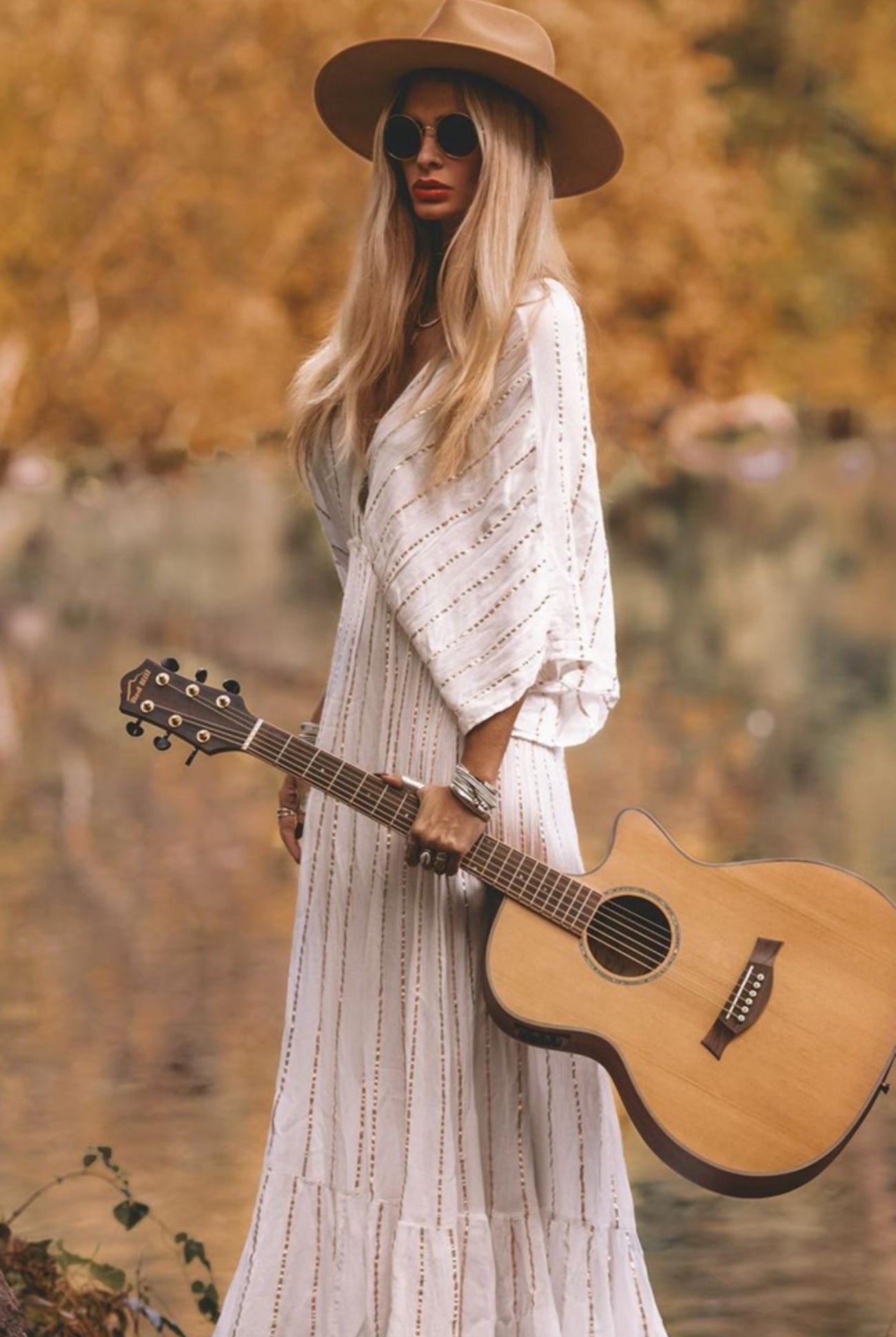 Bohemian dress in white from ibzmode, Brands of Ibiza