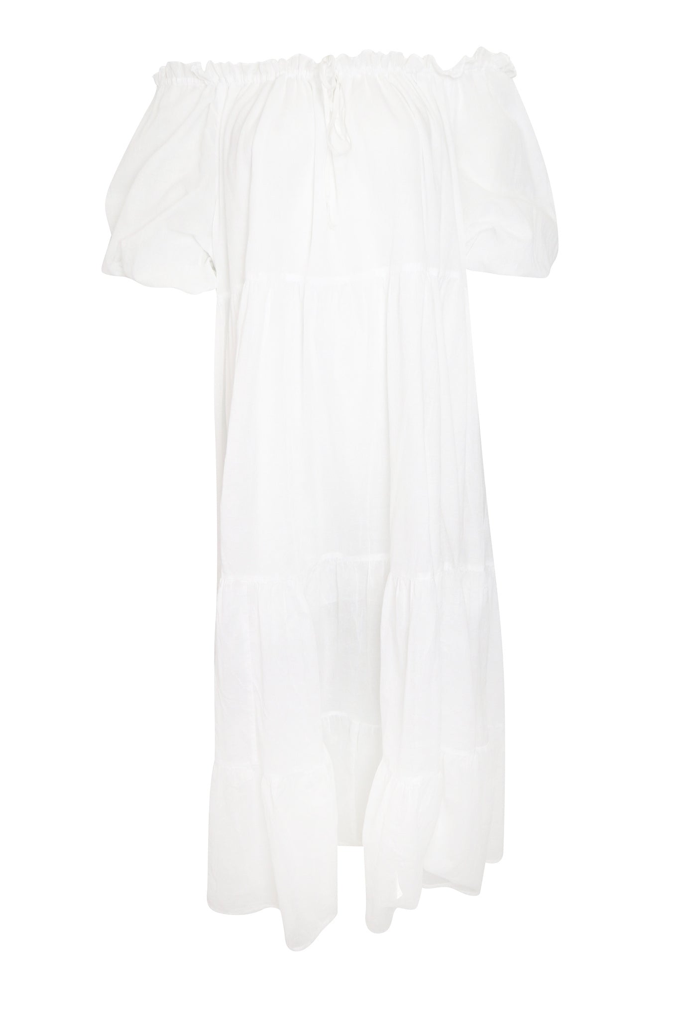 Bohemian jurk in white van ibzmode, Brands of Ibiza