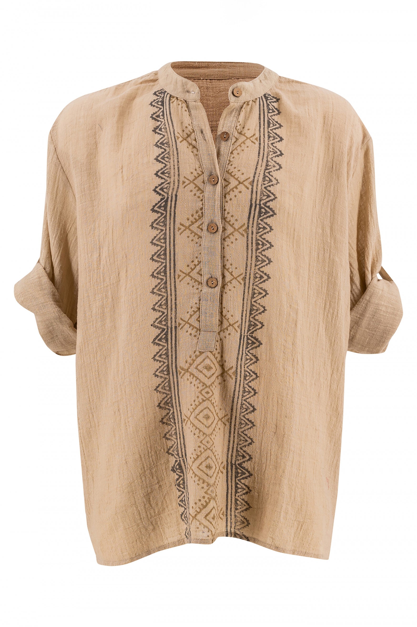 Bohème Bluse in Sand von ibzmode, Brands of Ibiza