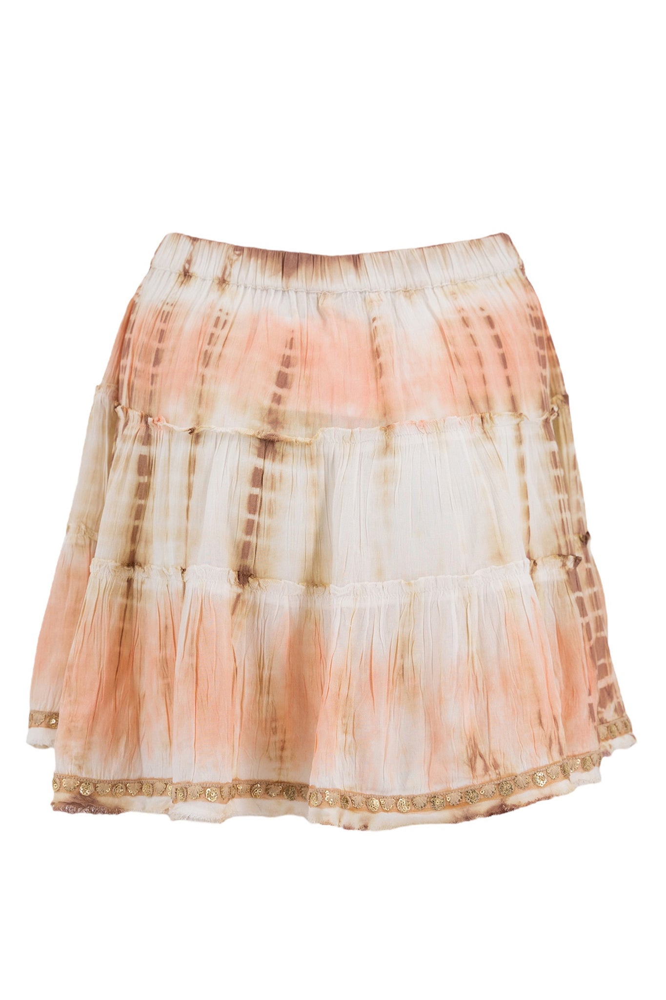 Bohemian rok in peach van ibzmode, Brands of Ibiza