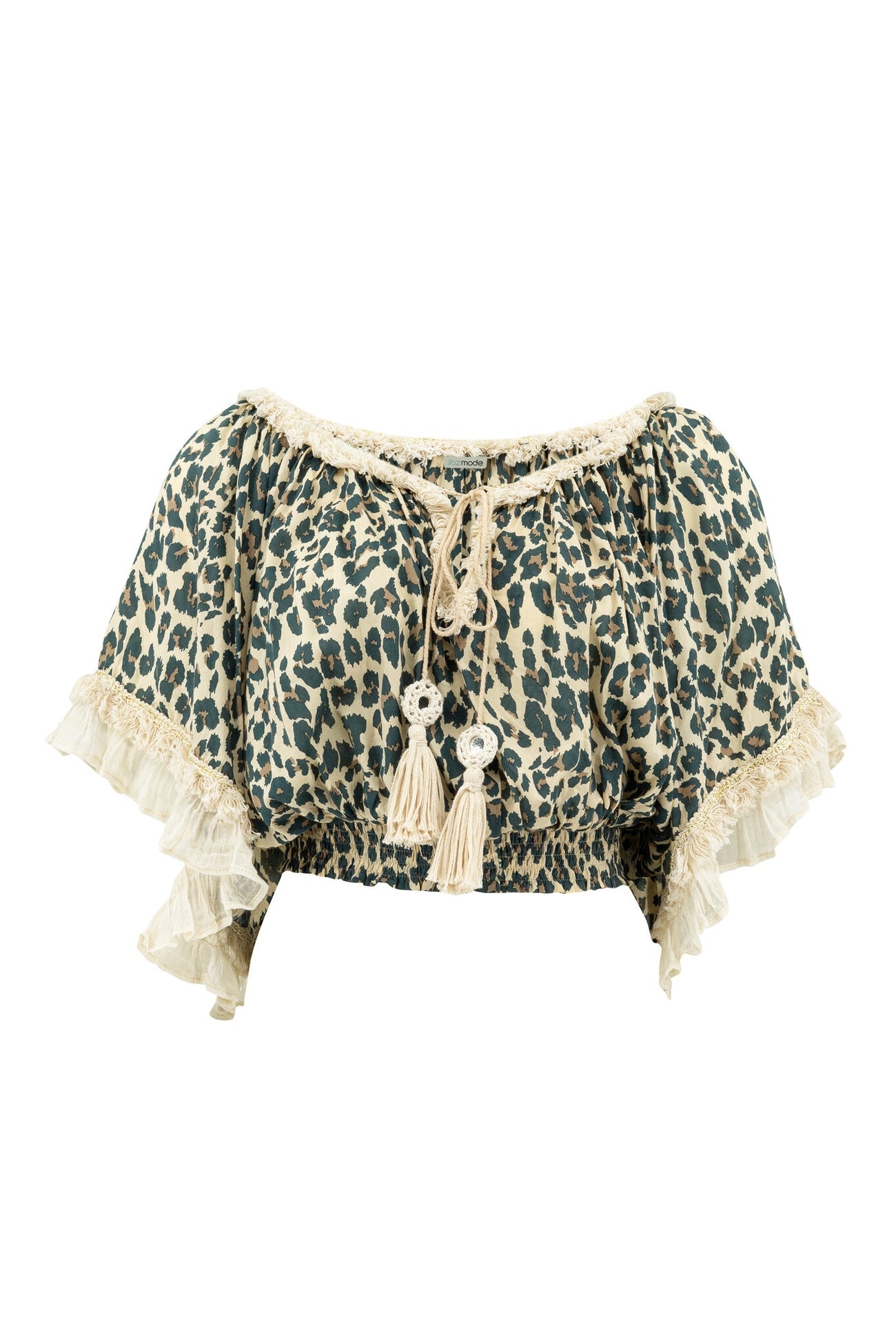 Bohemian top in black van ibzmode, Brands of Ibiza