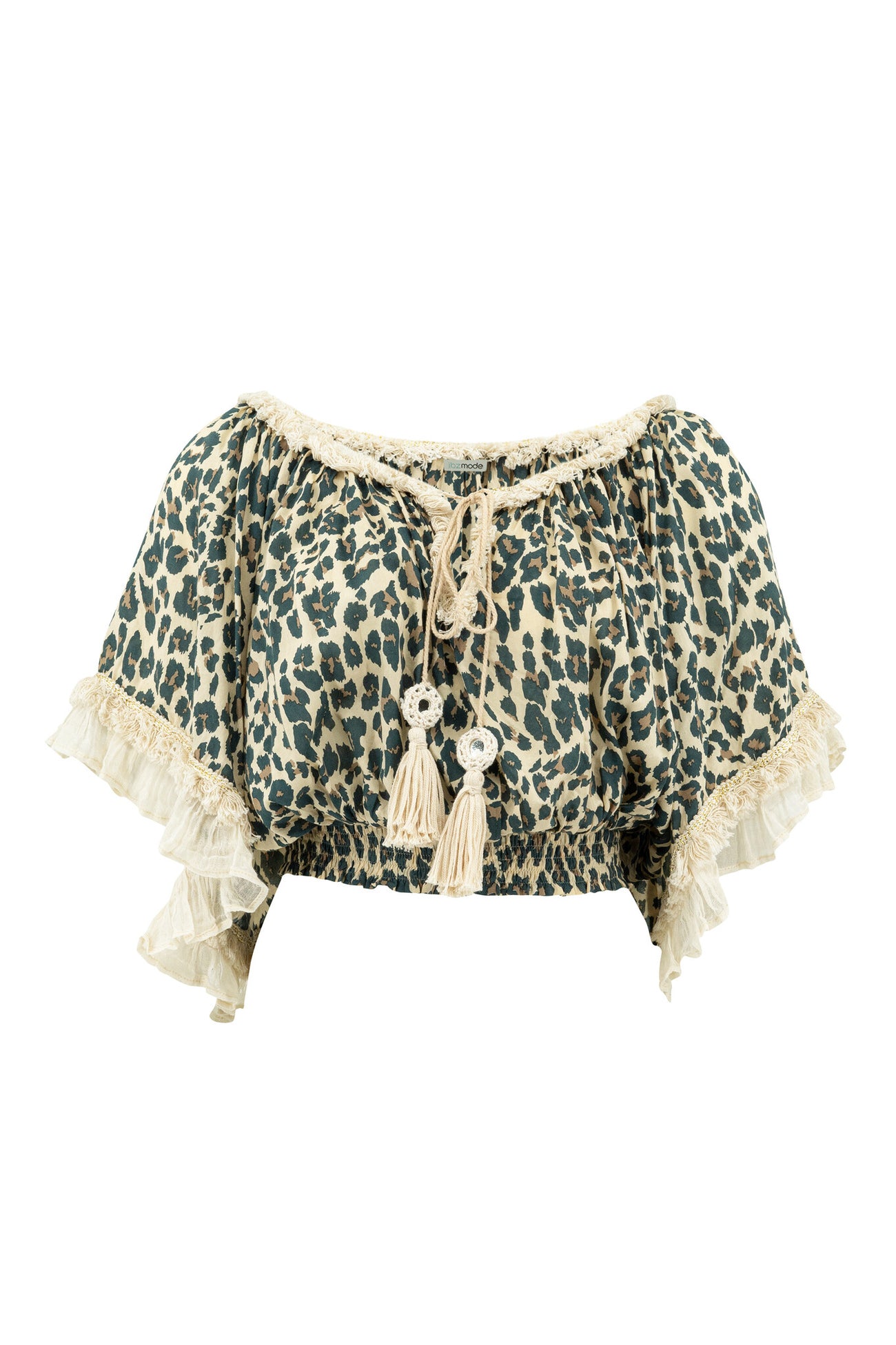 Bohemian top in black van ibzmode, Brands of Ibiza