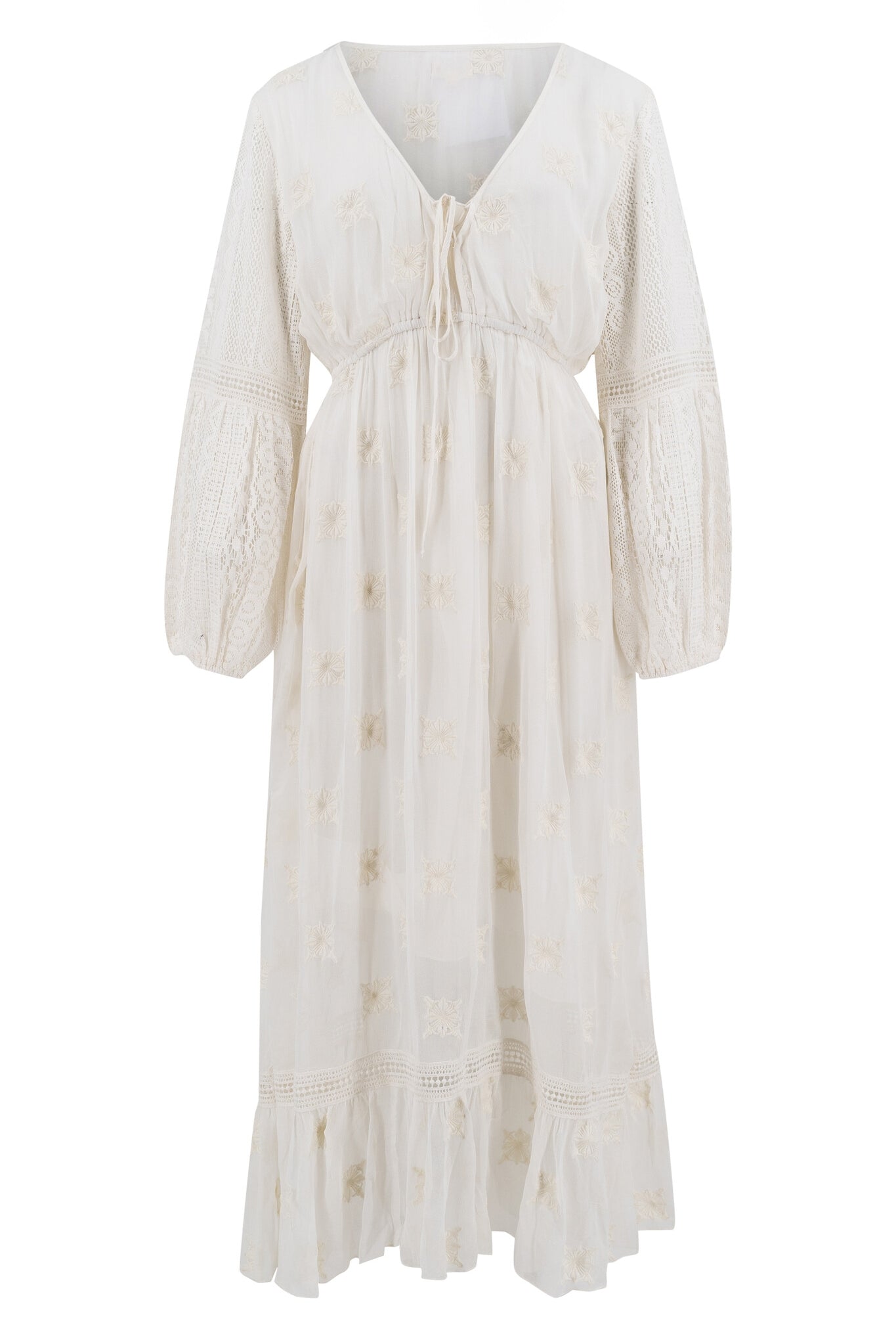 Vestido bohemio en blanco de ibzmode, Marcas de Ibiza