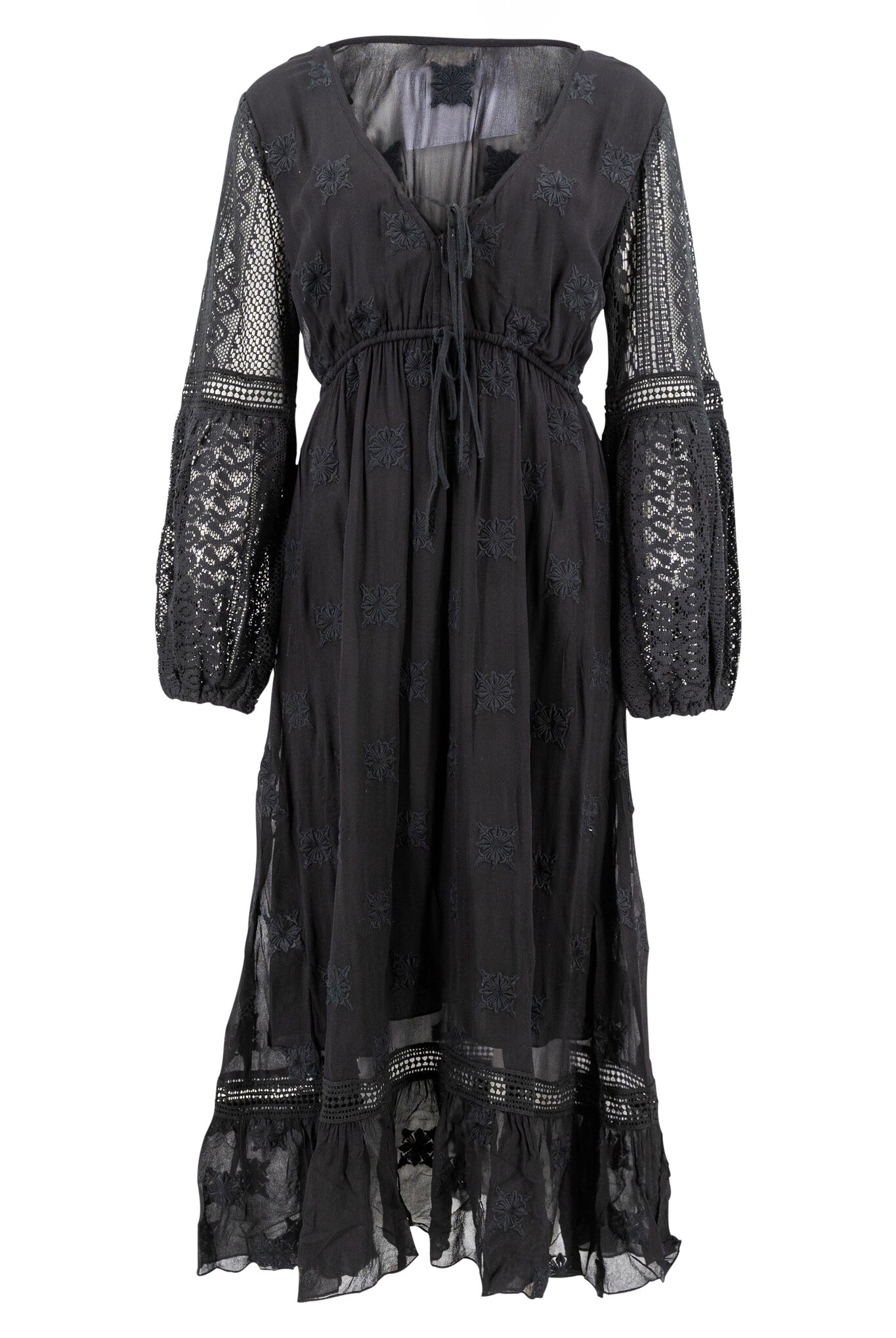 Bohemian jurk in black van ibzmode, Brands of Ibiza