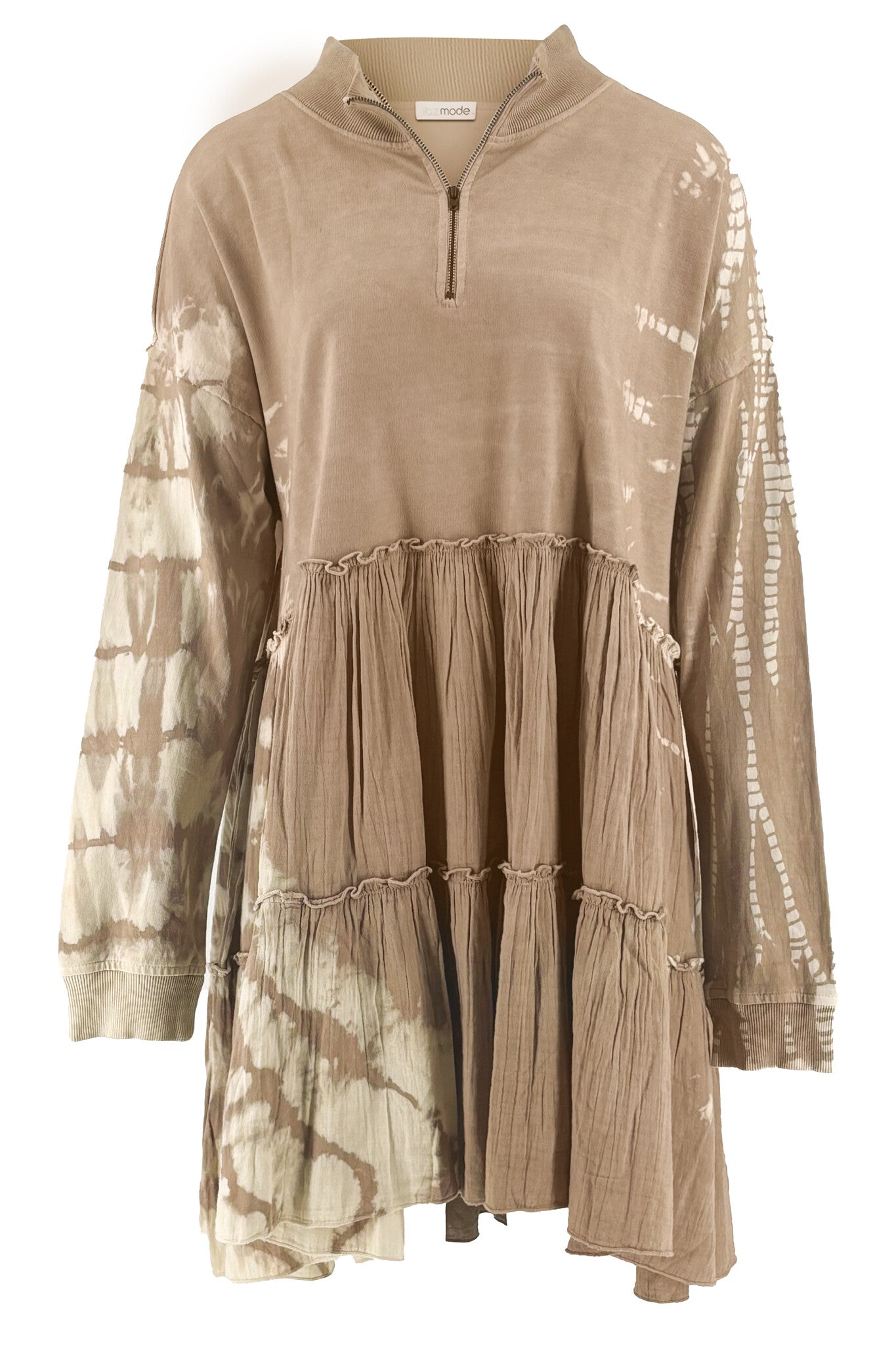 Bohemian jurk in taupe van ibzmode, Brands of Ibiza