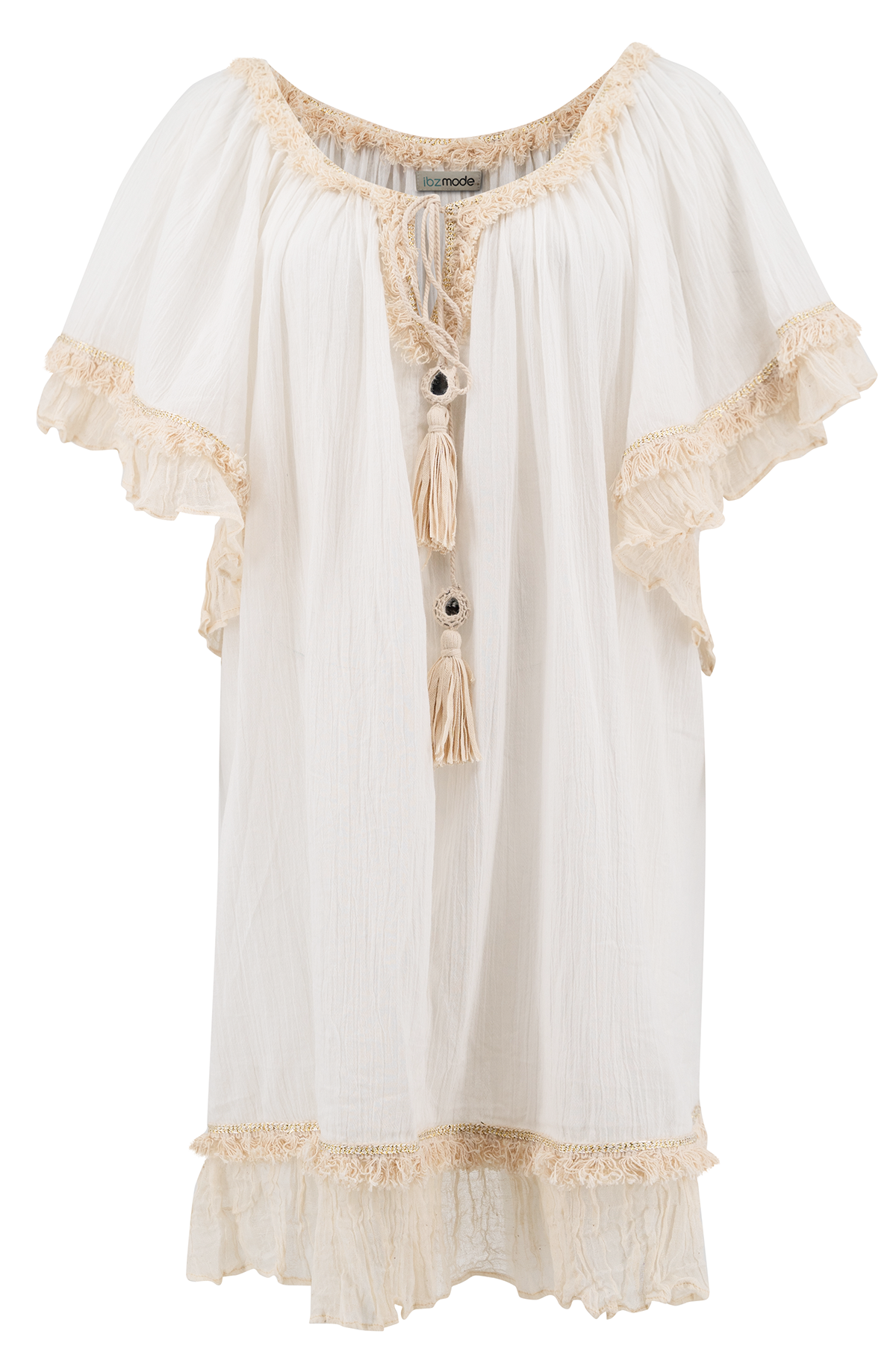 Prenda de estilo bohemio en color blanco de ibzmode, Brands of Ibiza