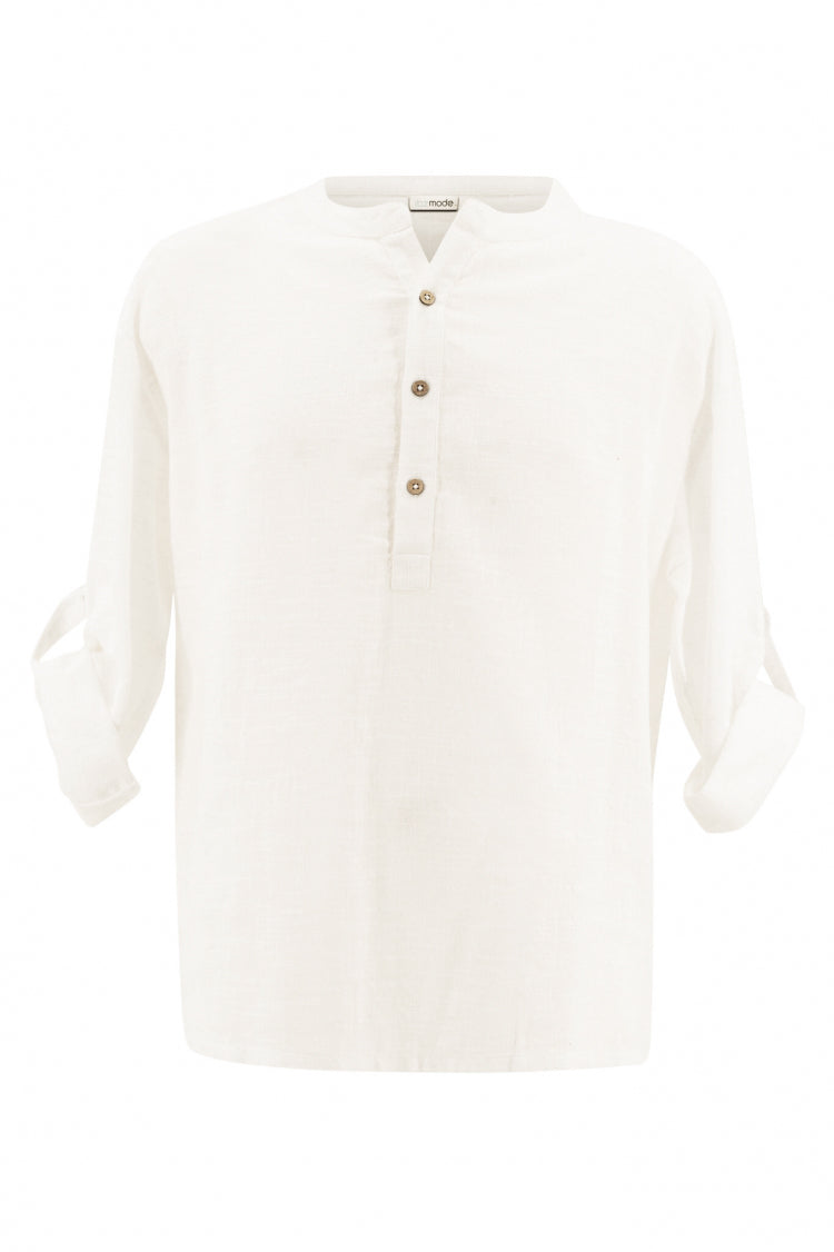 Bohemian blouse in white by ibzmode, Brands of Ibiza
