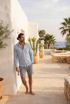 Isla Ibiza men shirt Juan sky blue relaxed fit