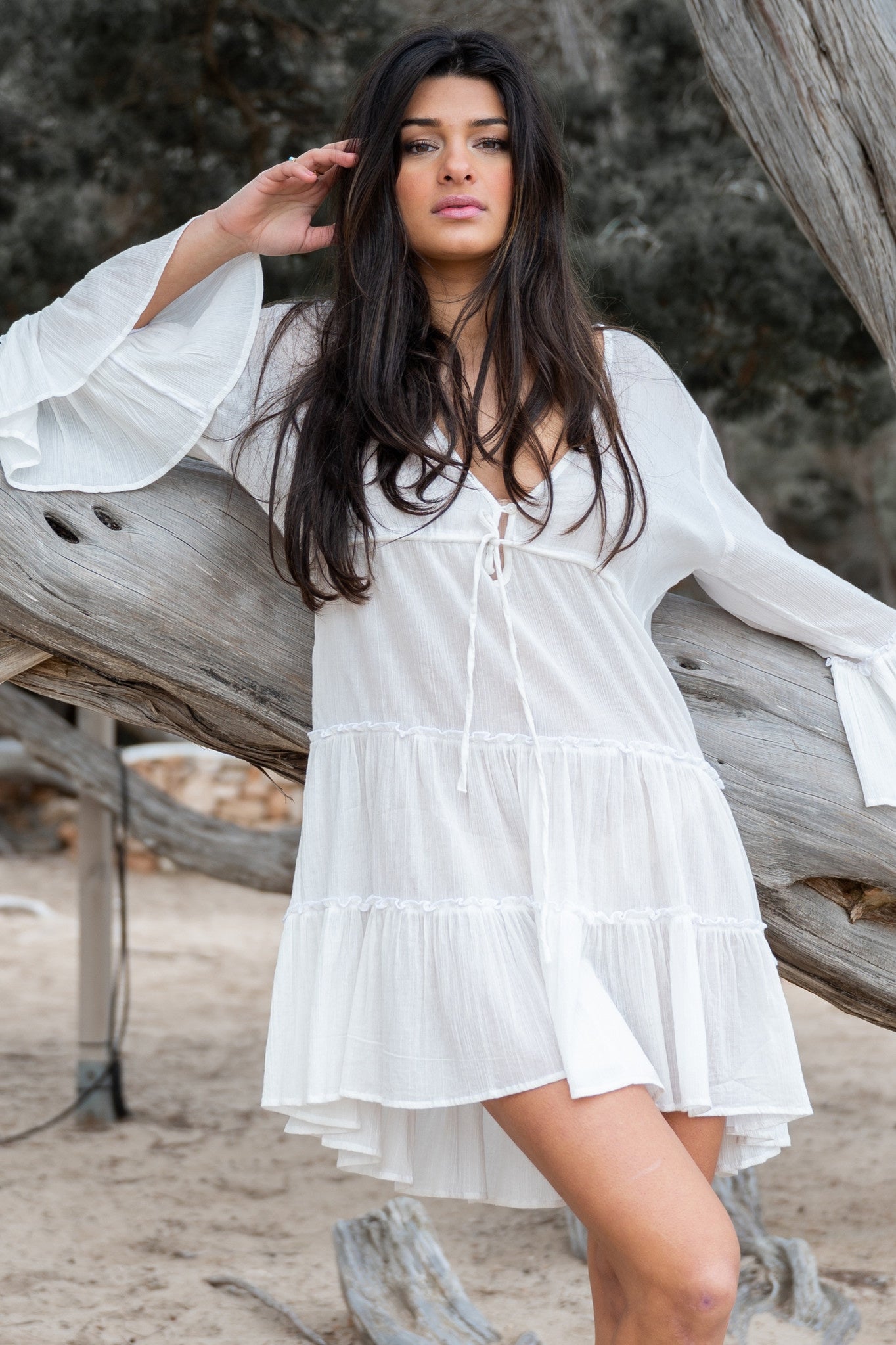 Bohemian jurk in ivory van ibzmode, Brands of Ibiza