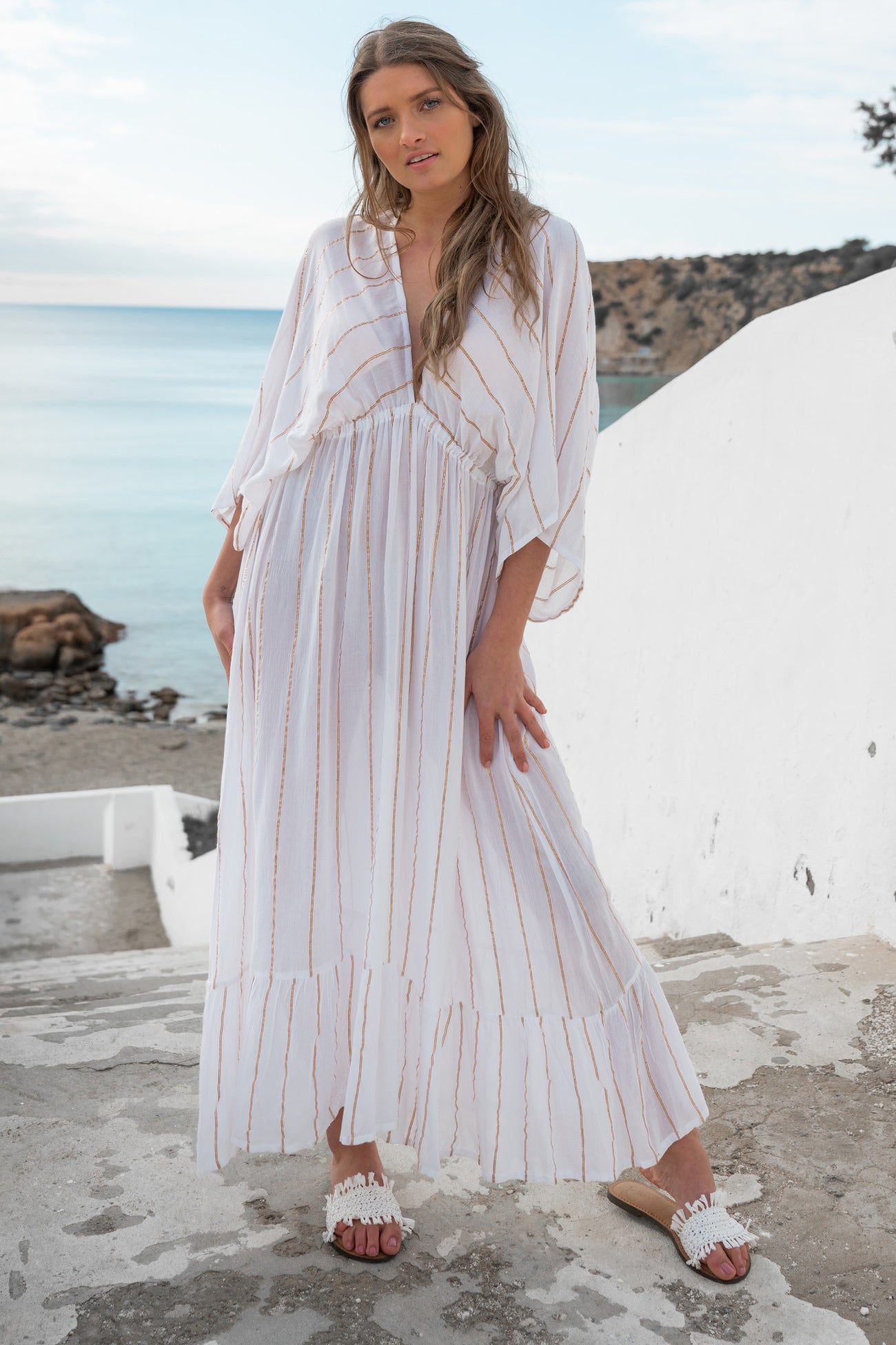 Bohemian Jurk Strandjurk Wit Bohemian Jurk Jurk Zomer Boho Witte