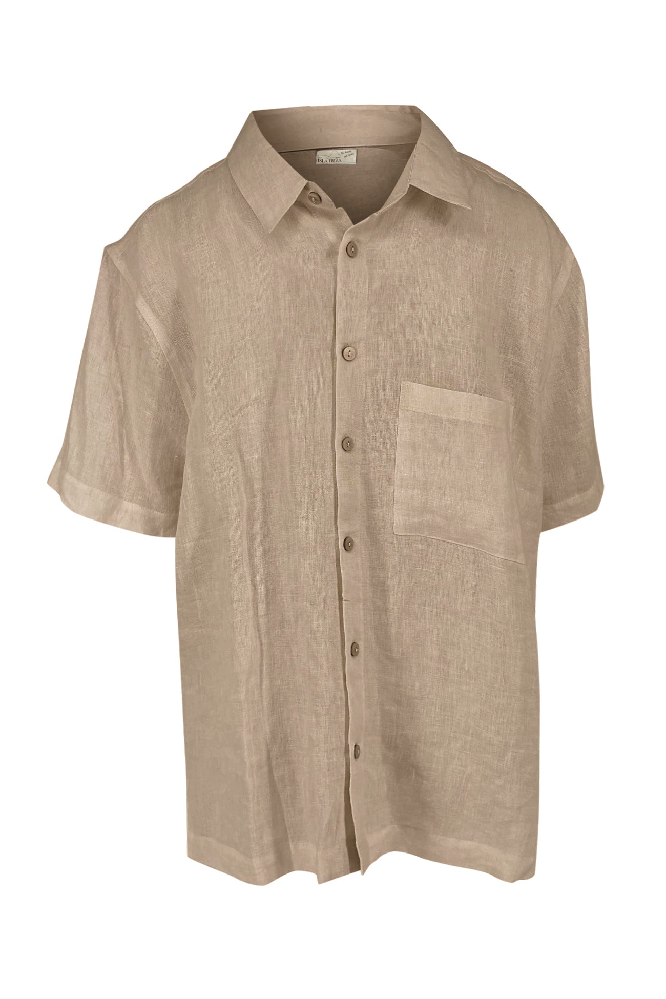 Isla Ibiza Bonita Shirt Short Sleeve Jose Khaki mens shirt