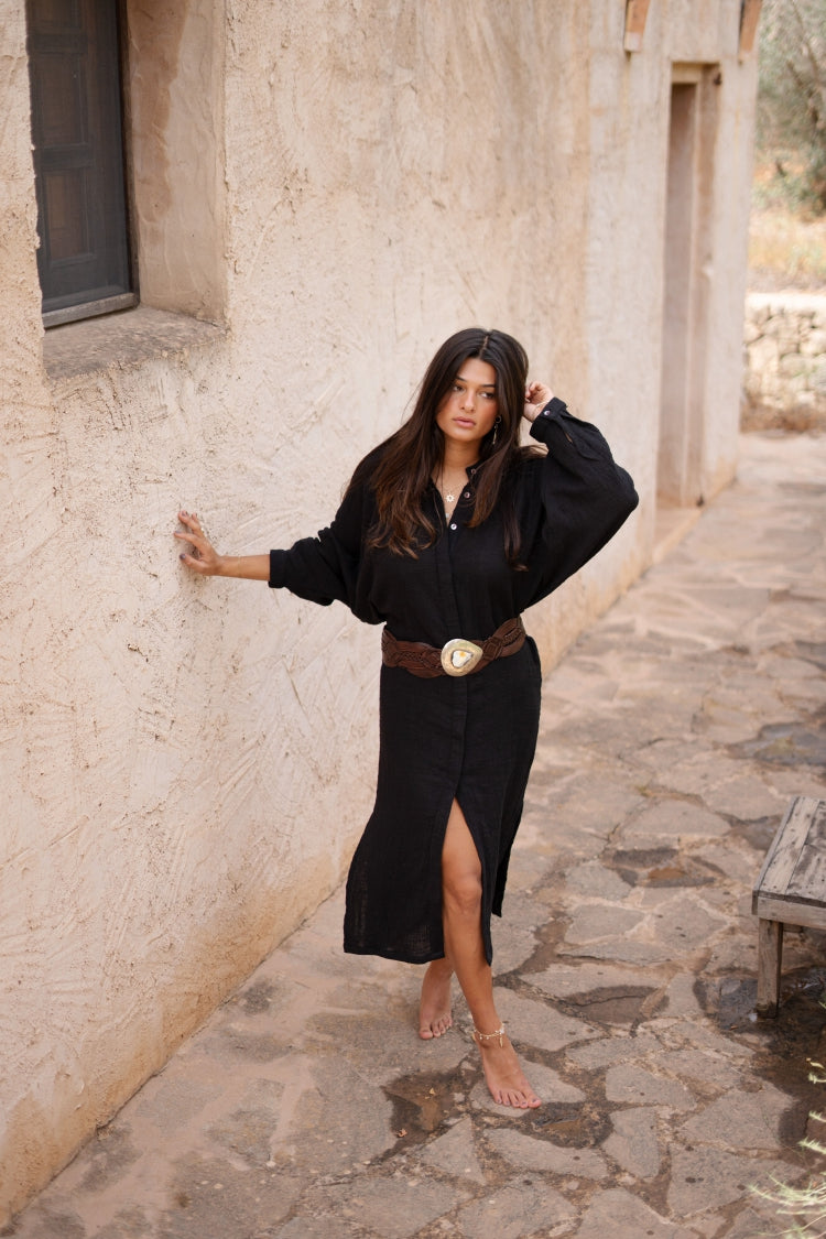 Bohemian jurk in black van ibzmode, Brands of Ibiza