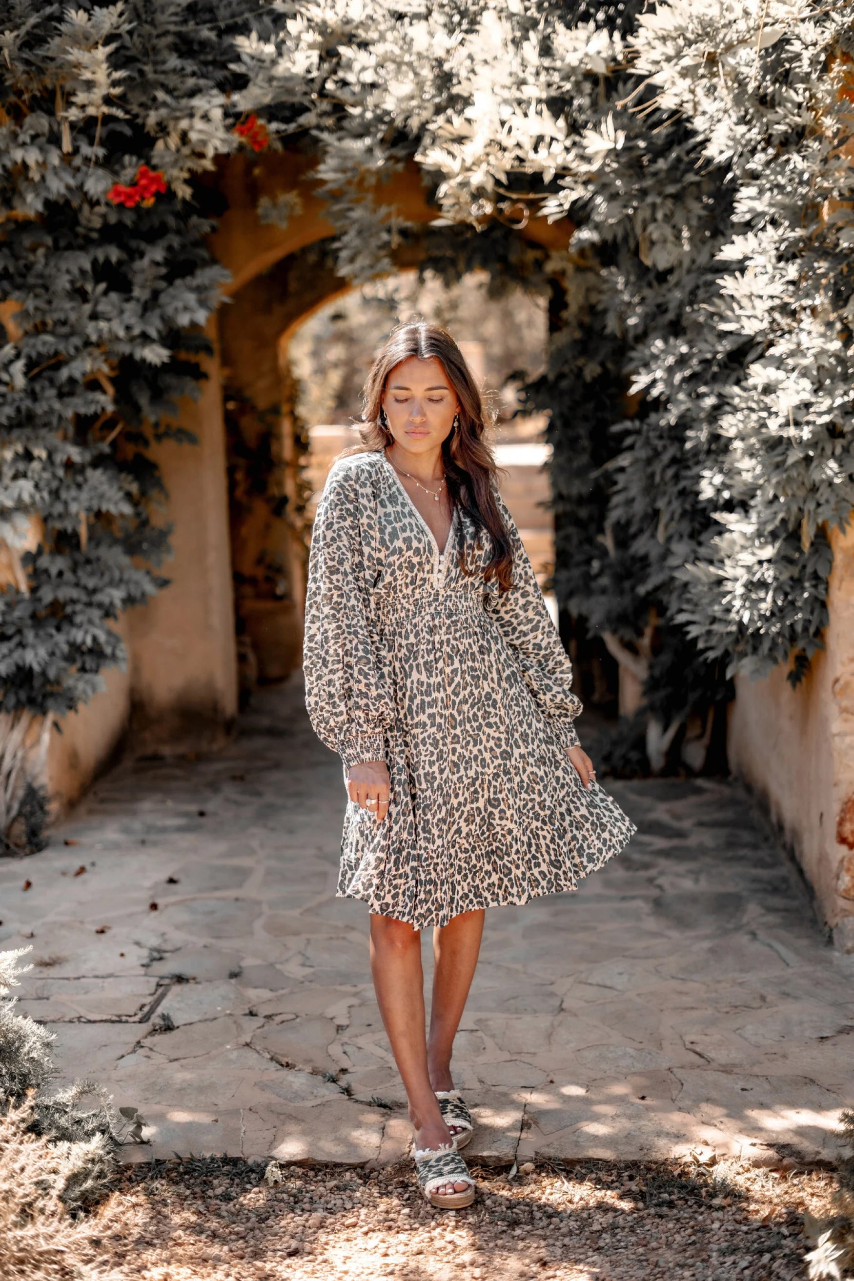 Bohemian jurk in light ecru van ibzmode, Brands of Ibiza