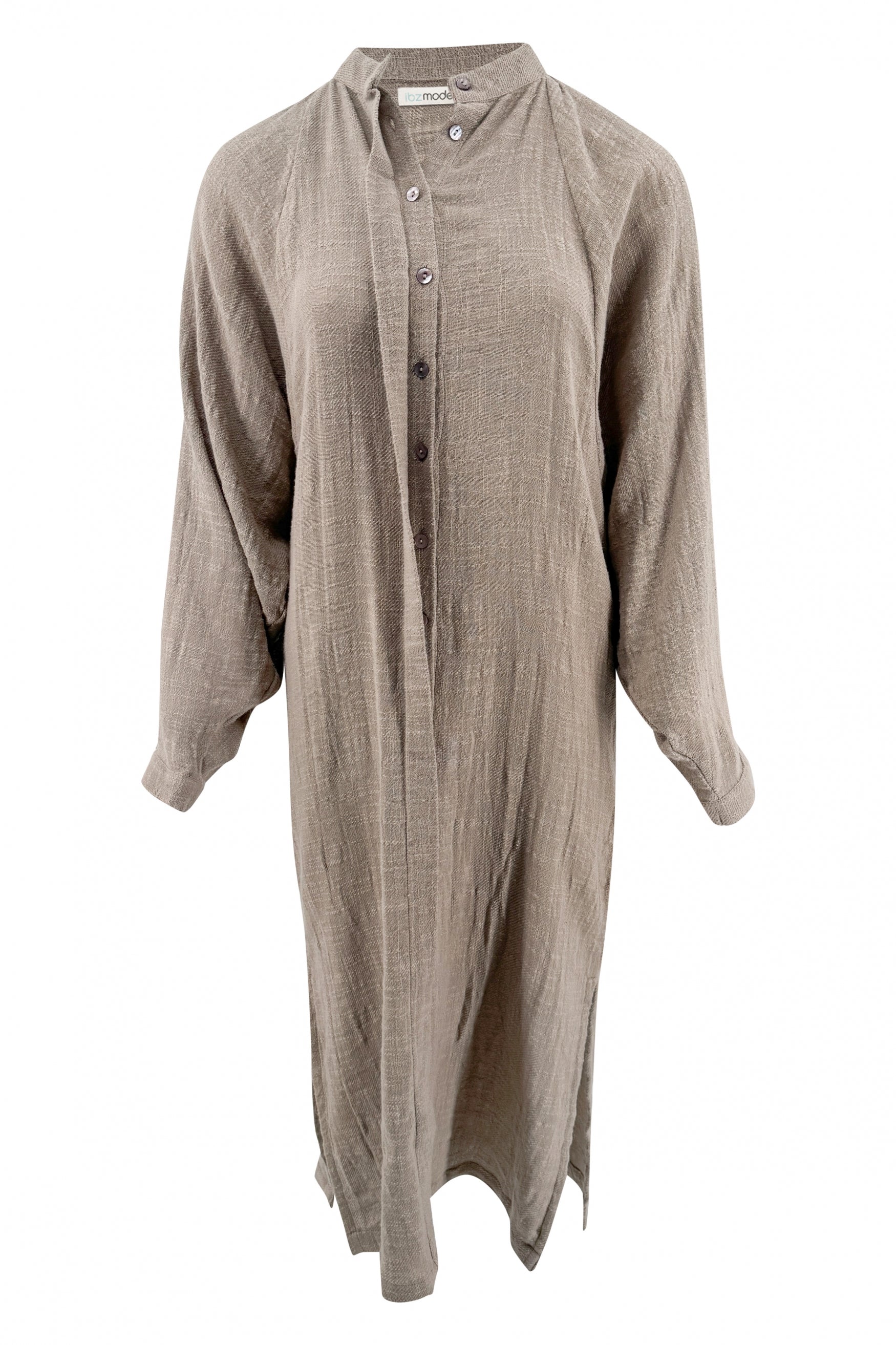 Bohemian jurk in light taupe van ibzmode, Brands of Ibiza