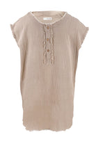 Bohemian top in sand van ibzmode, Brands of Ibiza