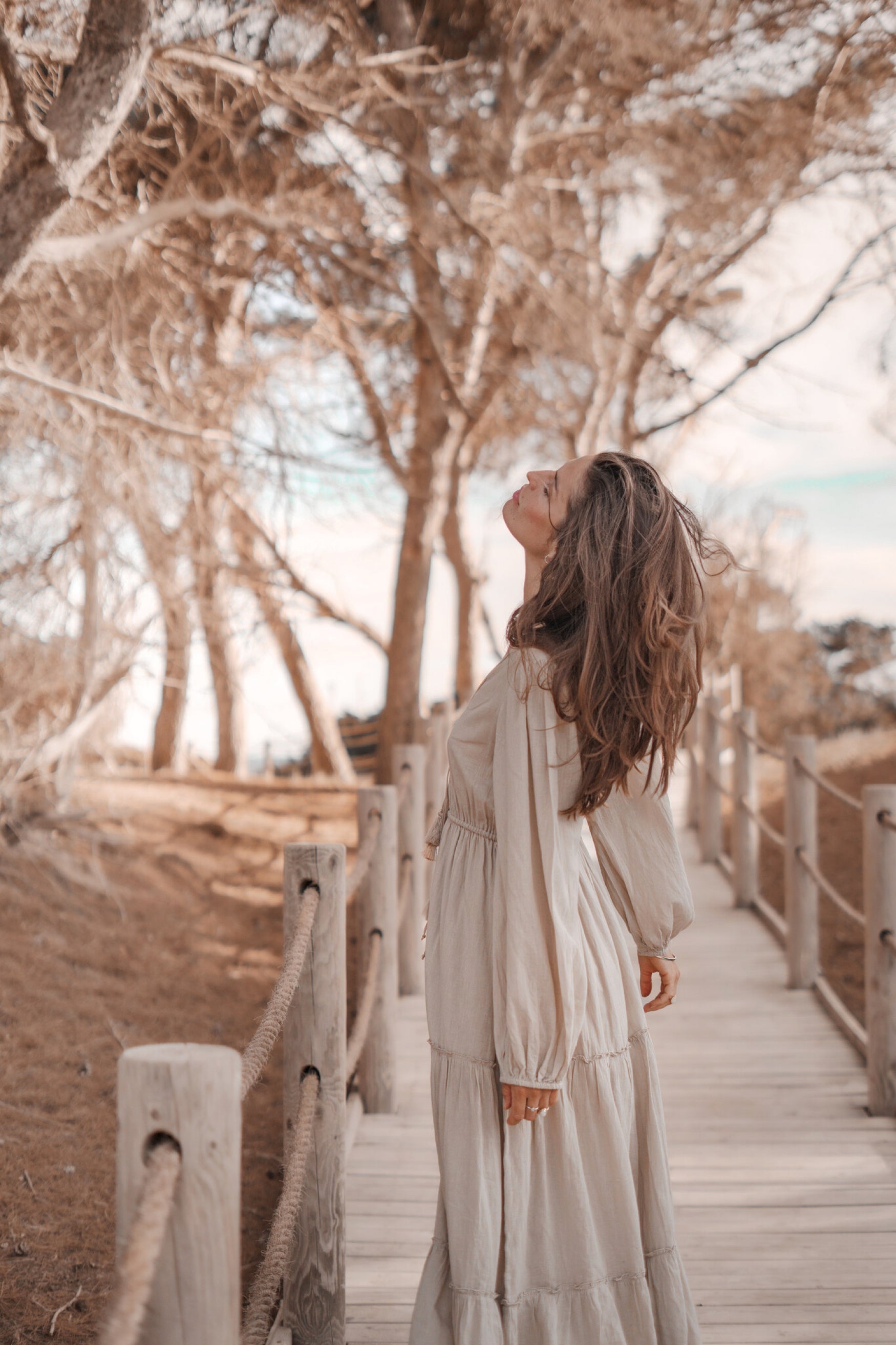 Bohemian jurk in sand van ibzmode, Brands of Ibiza