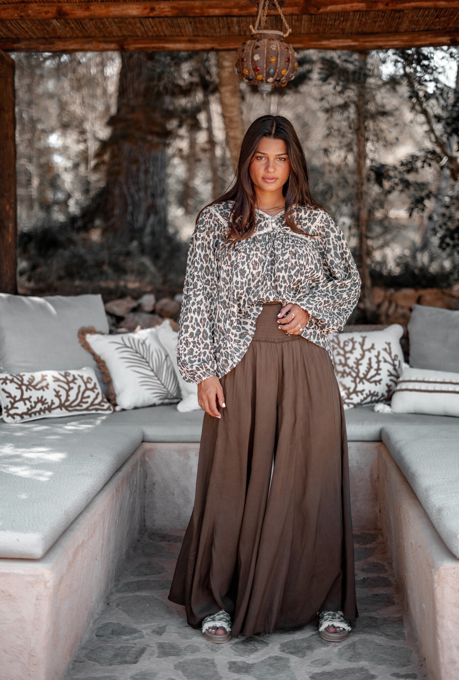 Bohemian blouse in light ecru van ibzmode, Brands of Ibiza