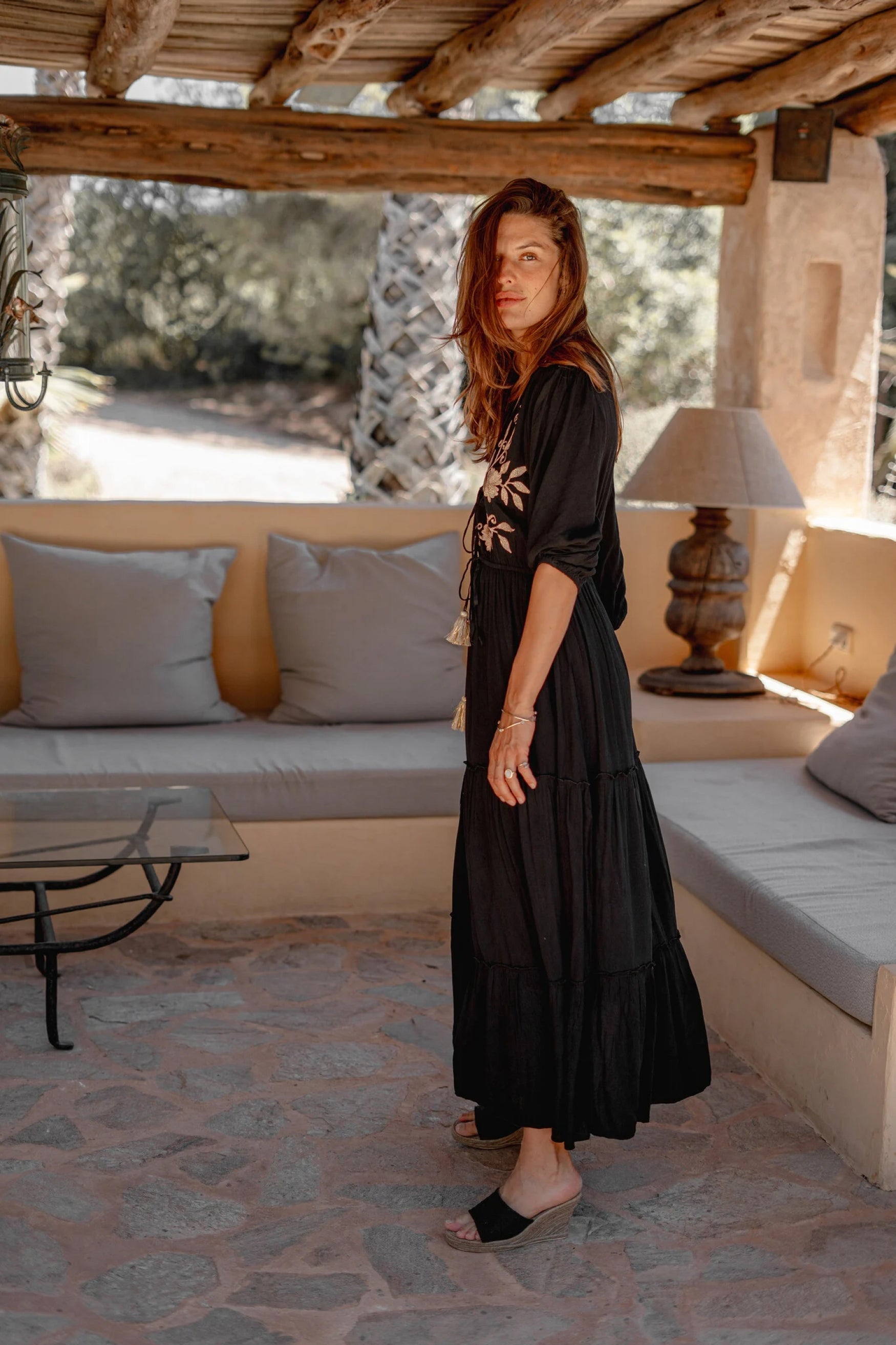 Bohemian jurk in black van ibzmode, Brands of Ibiza