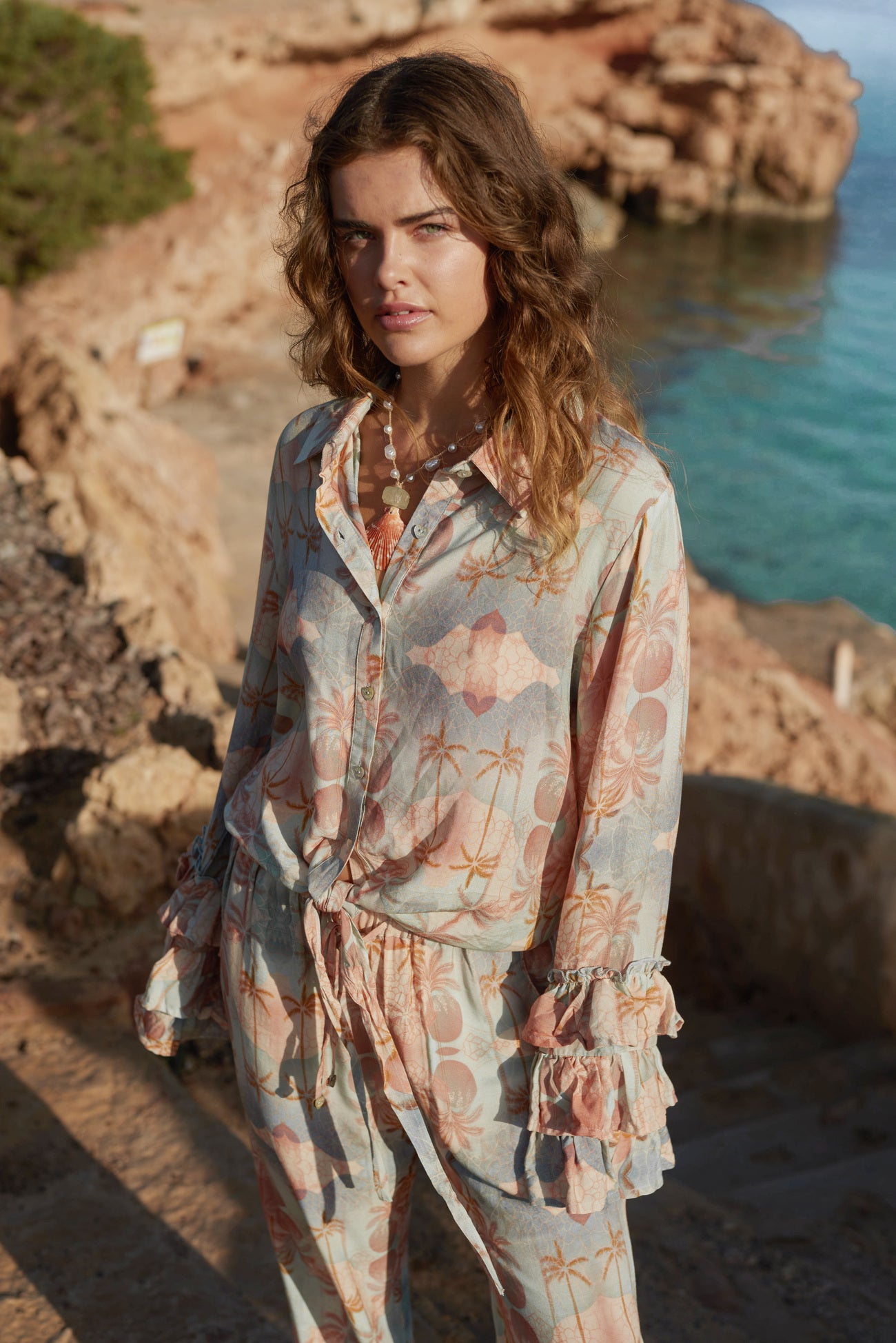 Bohemian blouse in print van Isla Ibiza, Brands of Ibiza