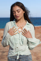 Bohemian blouse in sea van Isla Ibiza, Brands of Ibiza