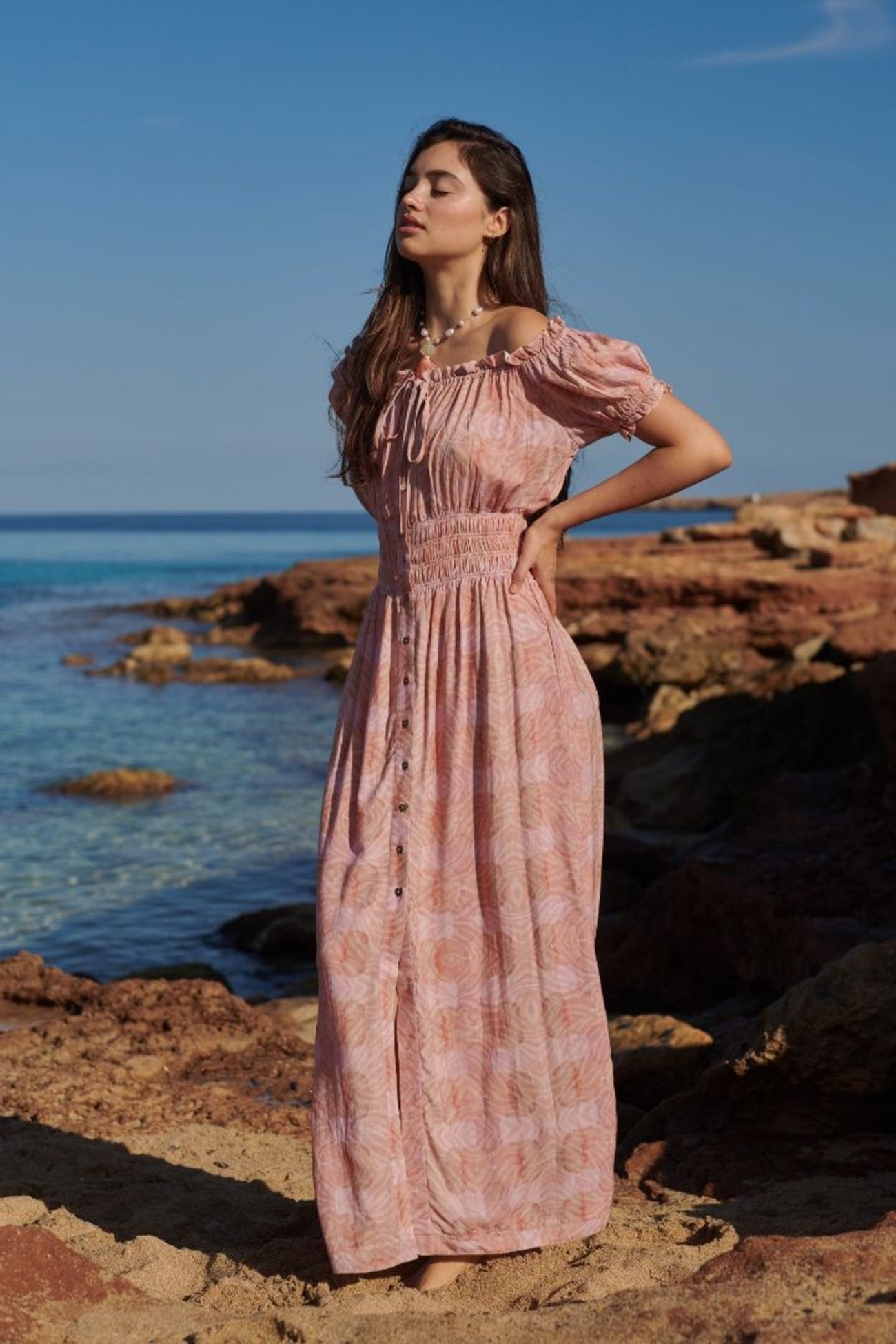 Bohemian jurk in print van Isla Ibiza, Brands of Ibiza