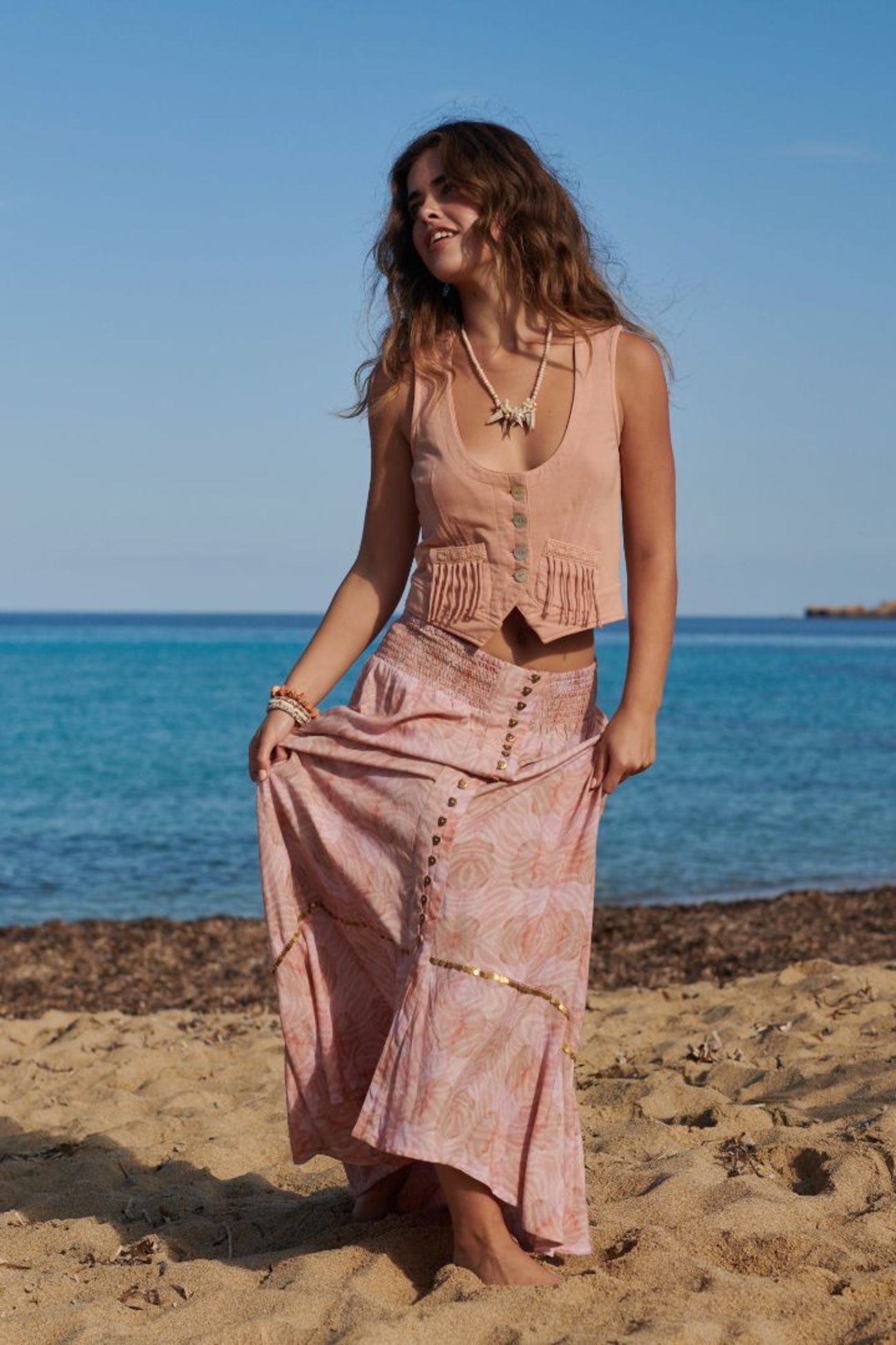 Bohemian rok in print van Isla Ibiza, Brands of Ibiza