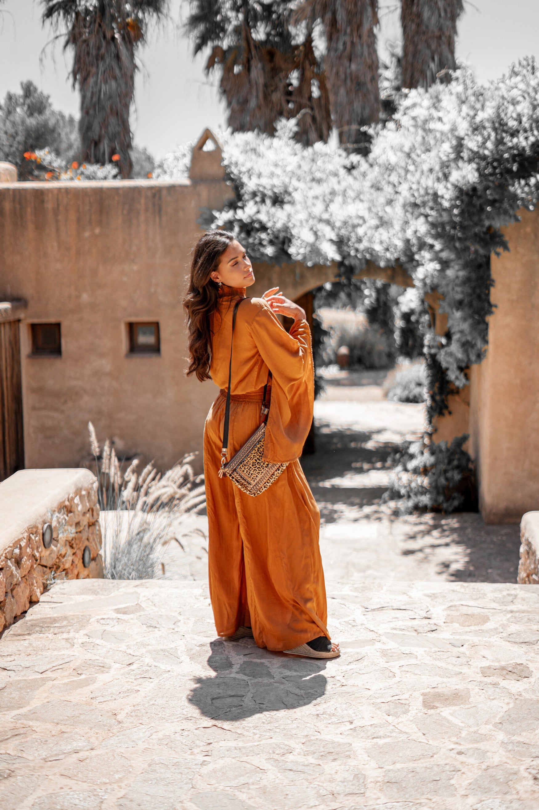 Bohemian top in brick van ibzmode, Brands of Ibiza