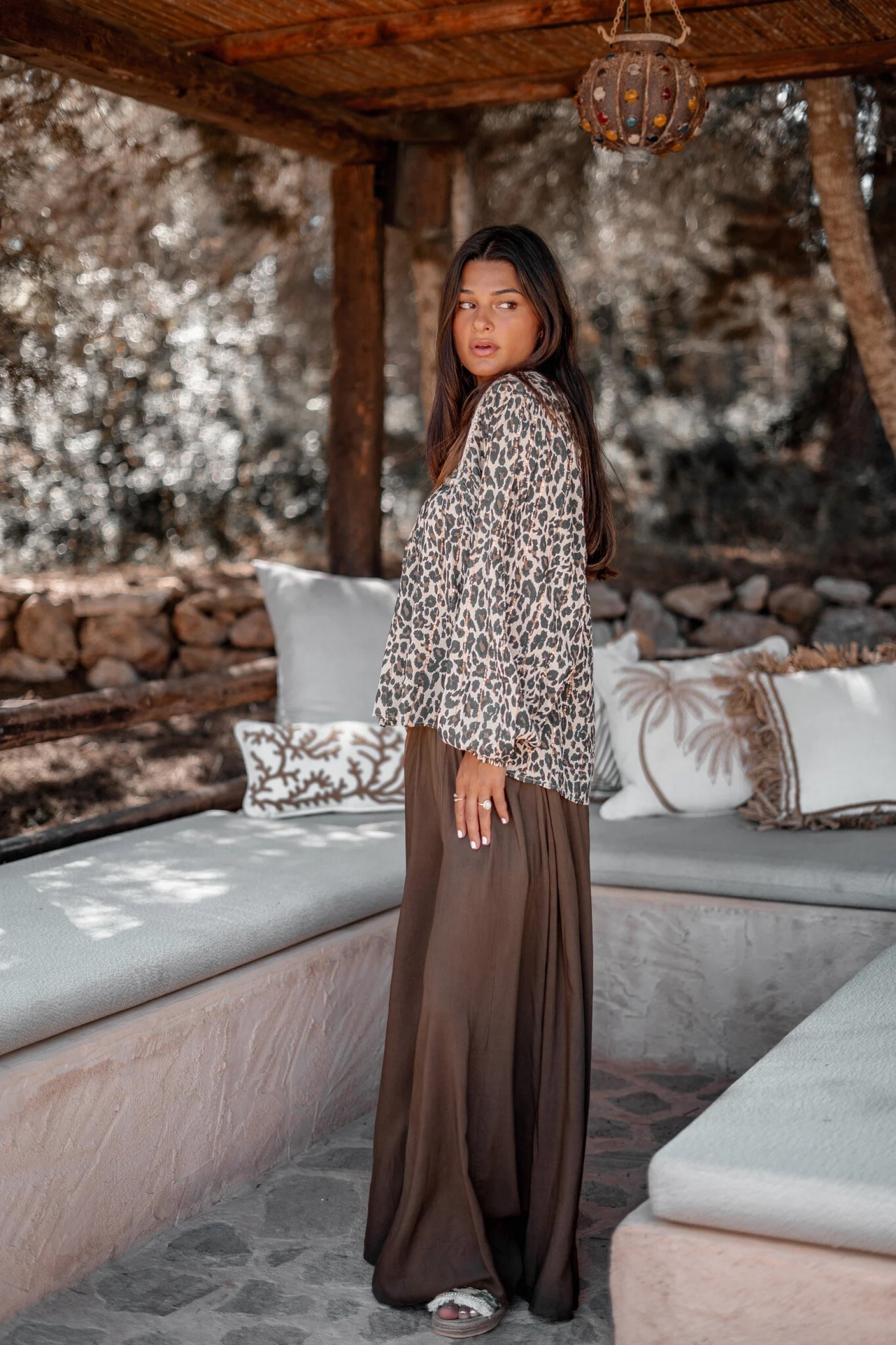 Bohemian blouse in light ecru van ibzmode, Brands of Ibiza