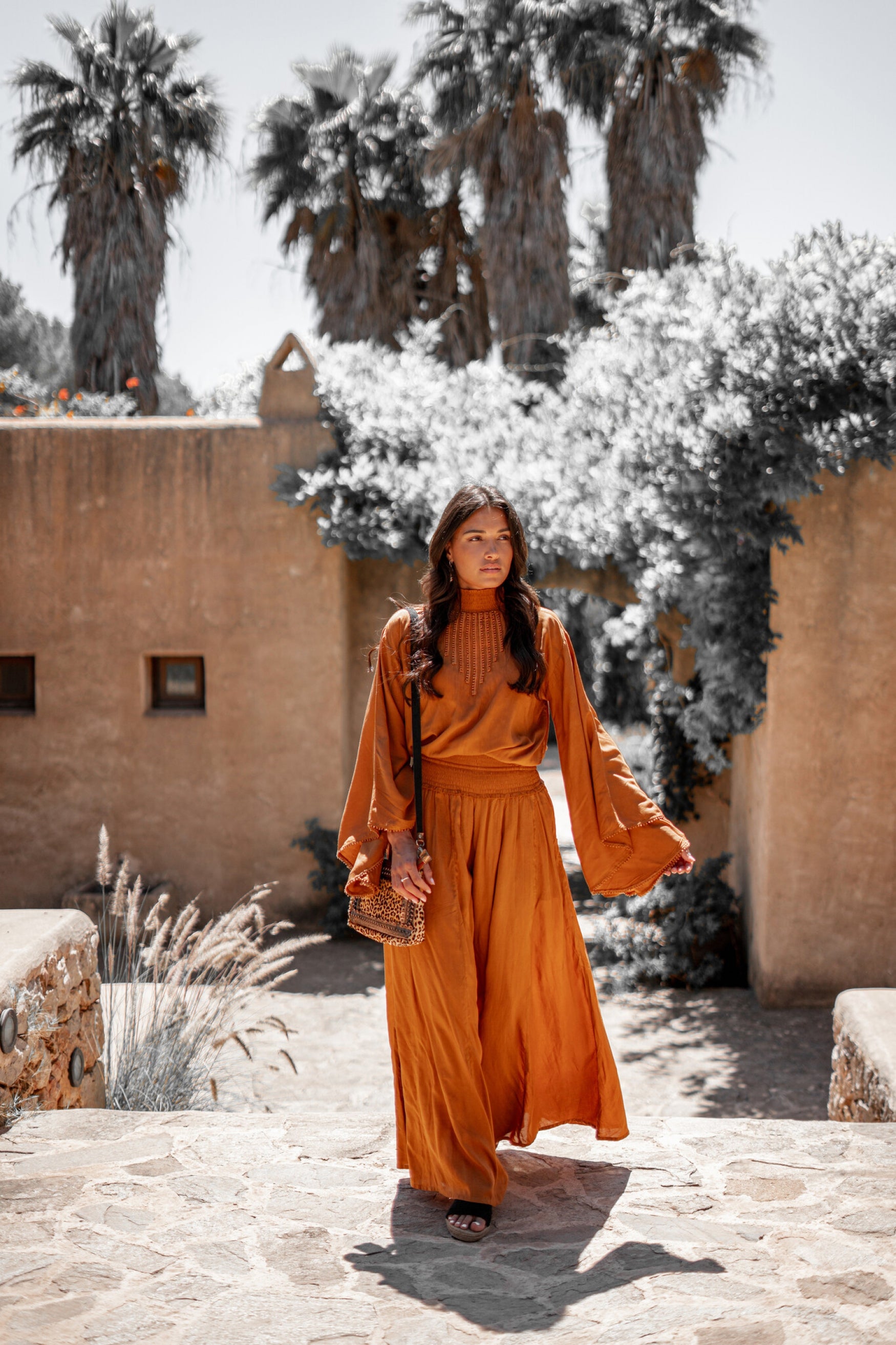 Bohemian top in brick van ibzmode, Brands of Ibiza