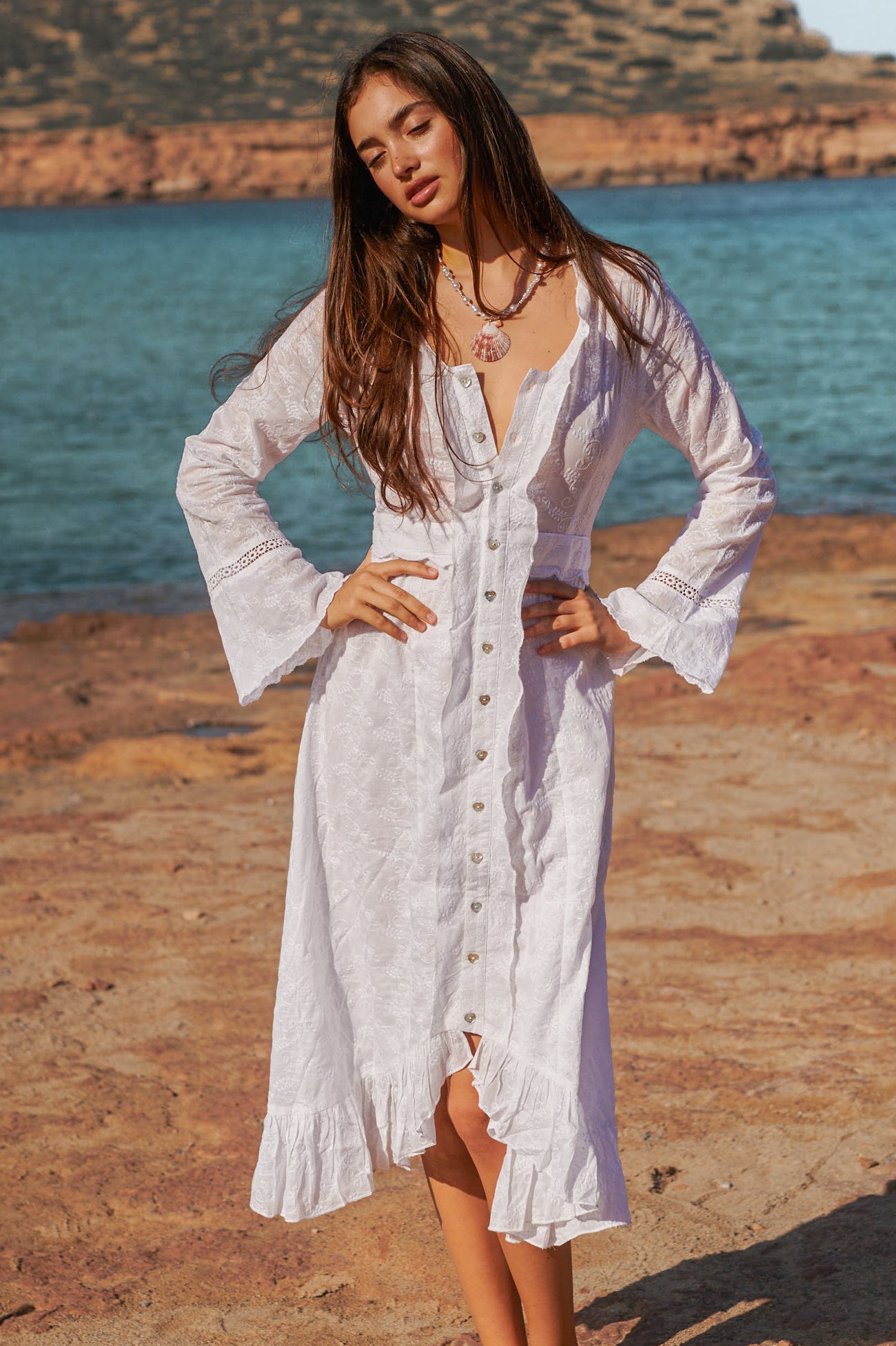 Embroidery Dress Isla de las Flores ibizamode - Main Image