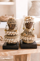 Ibizamode handcrafted little sahara boho doll with shell details in bohemian interior